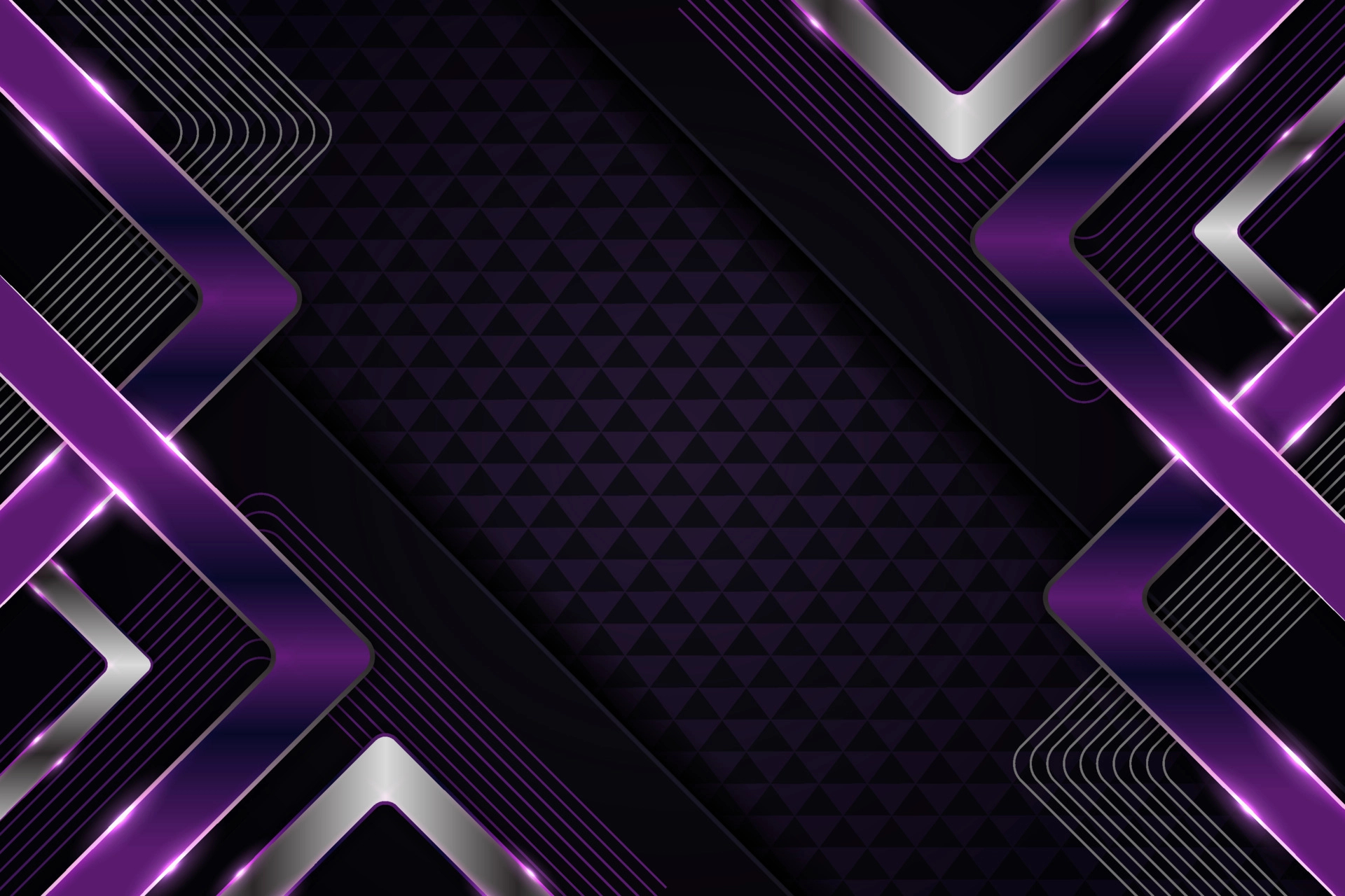 1920x1280 Luxury Background Overlapped Geometric Glow Purple and Silver in Dark 4338578 Vector Art