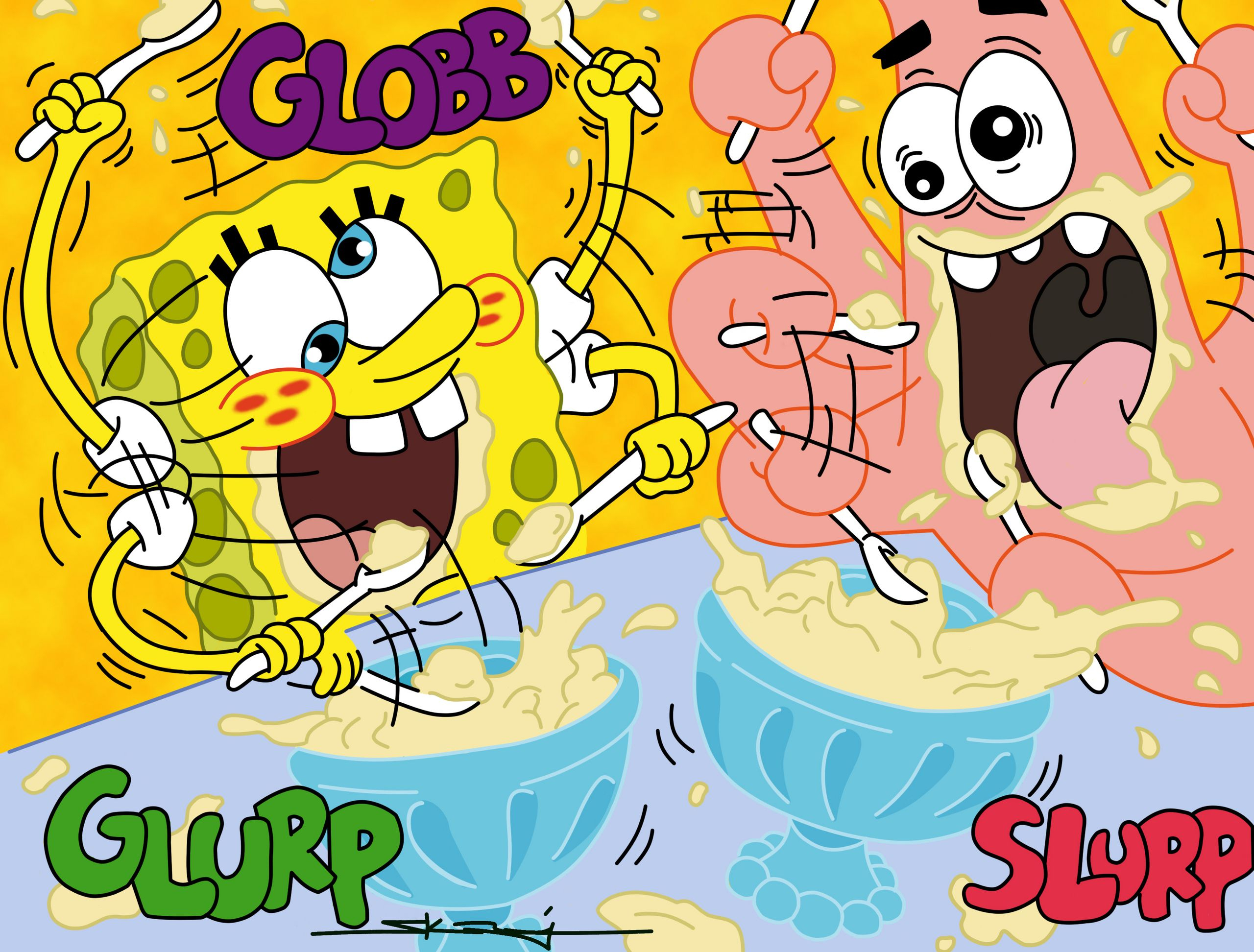 2560x1944 Spongebob Squarepants Fan Art: Spongebob and Patrick | Spongebob halloween, Spongebob, Squarepants