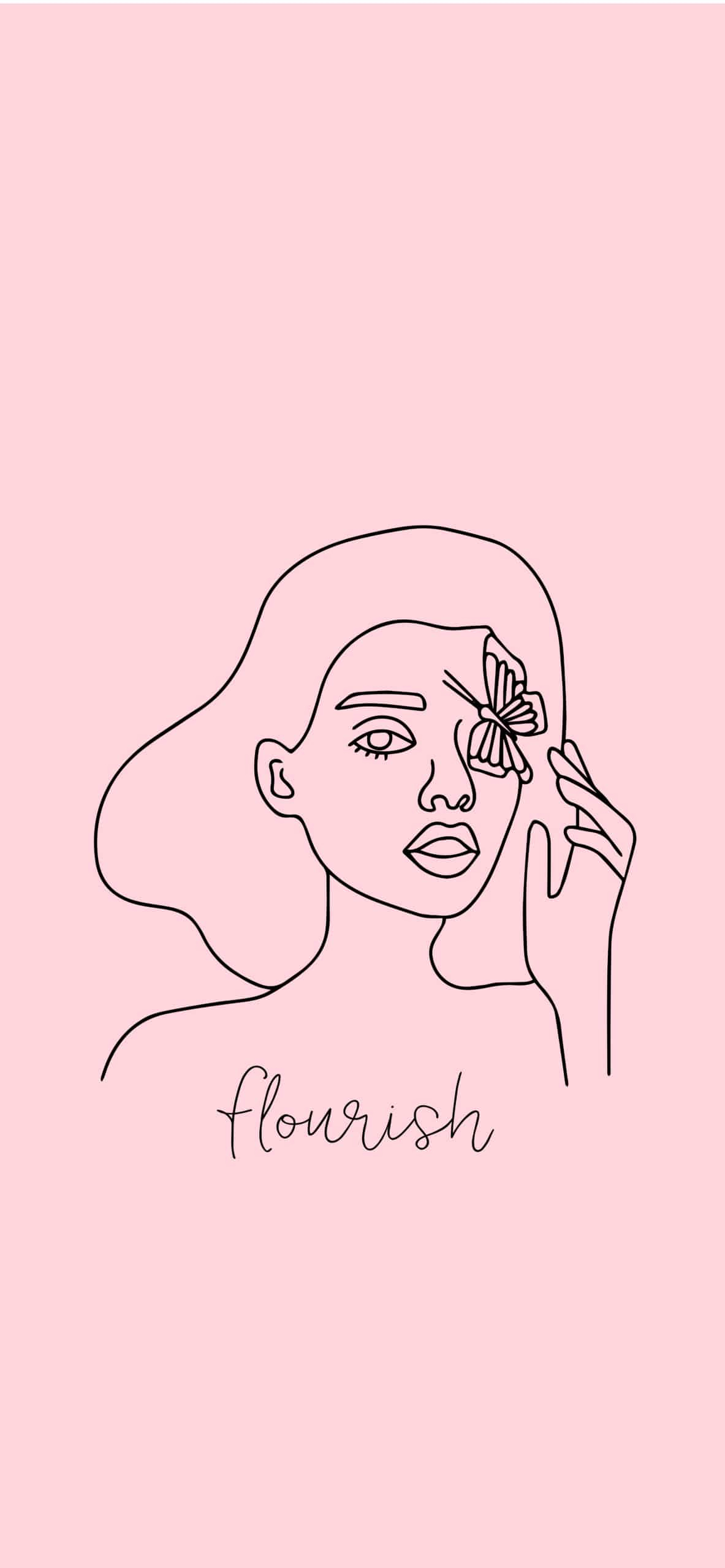 1183x2560 12 Stunning Line Art Girl iPhone Wallpaper and Wall Art You Need To Get