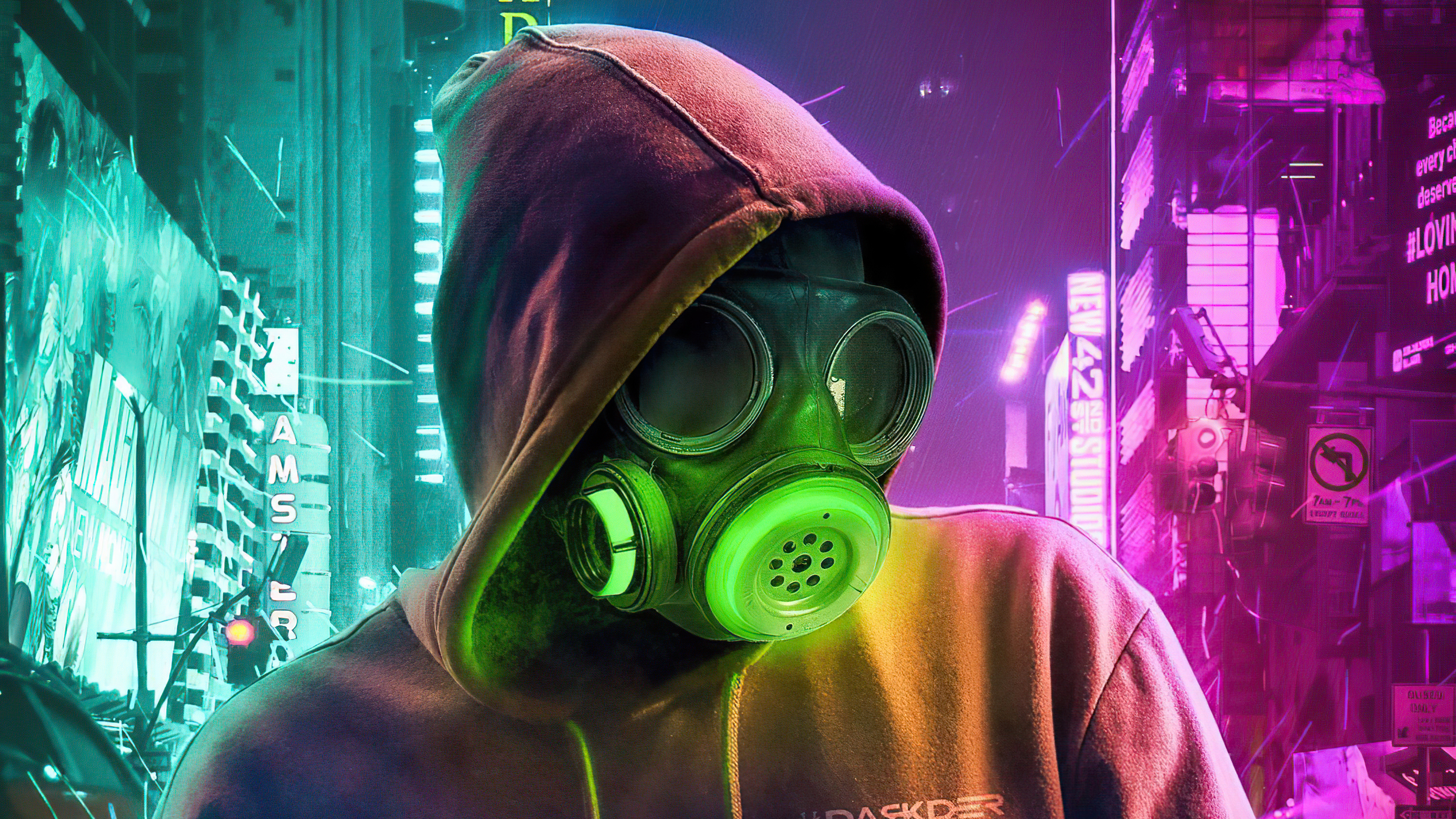 3840x2160 Toxic Mask Hoodie Guy 4k, HD Artist, 4k Wallpapers, Images, Backgrounds, Photos and Pictures