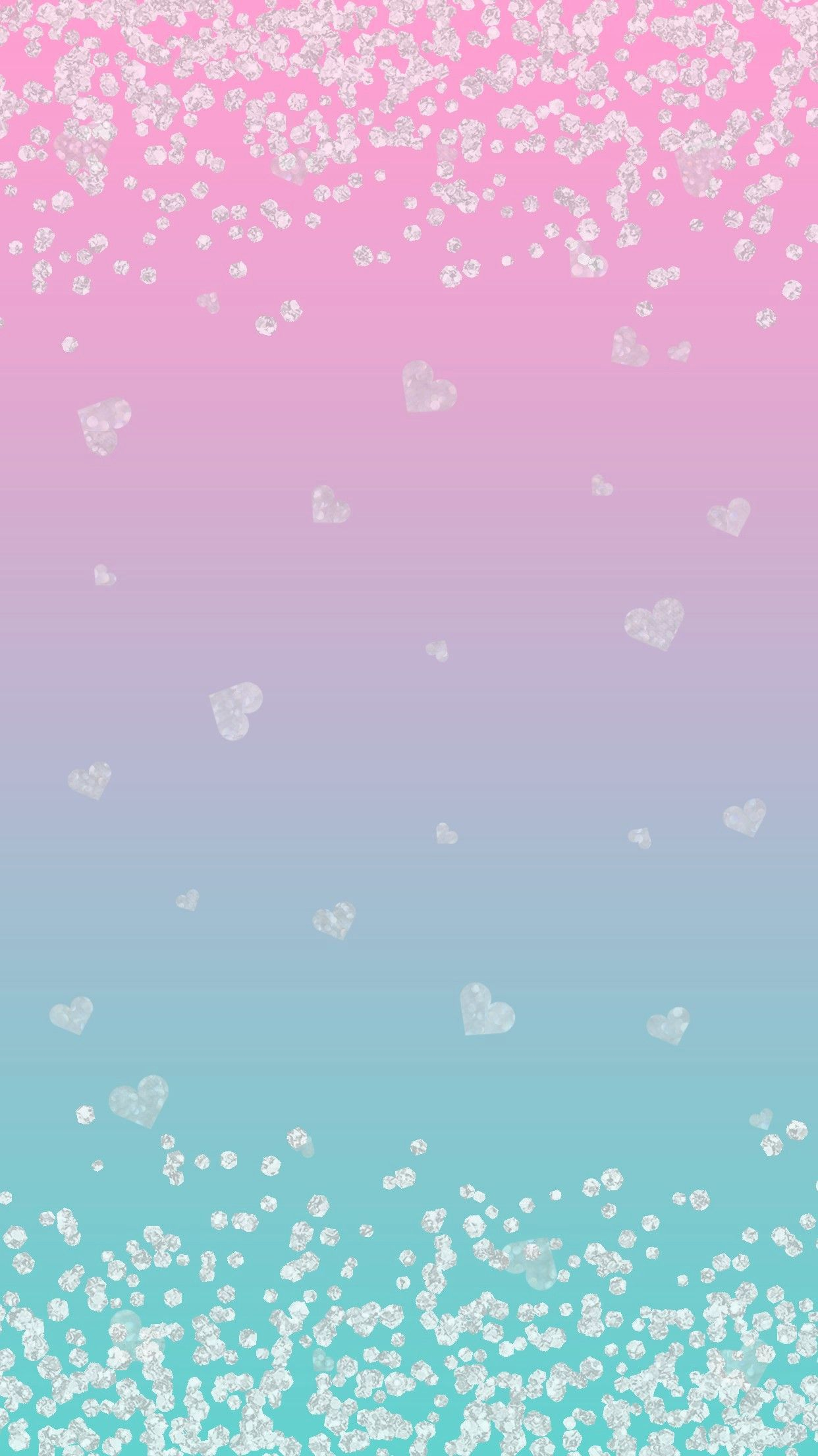 1242x2208 Cute Pink and Teal Wallpapers