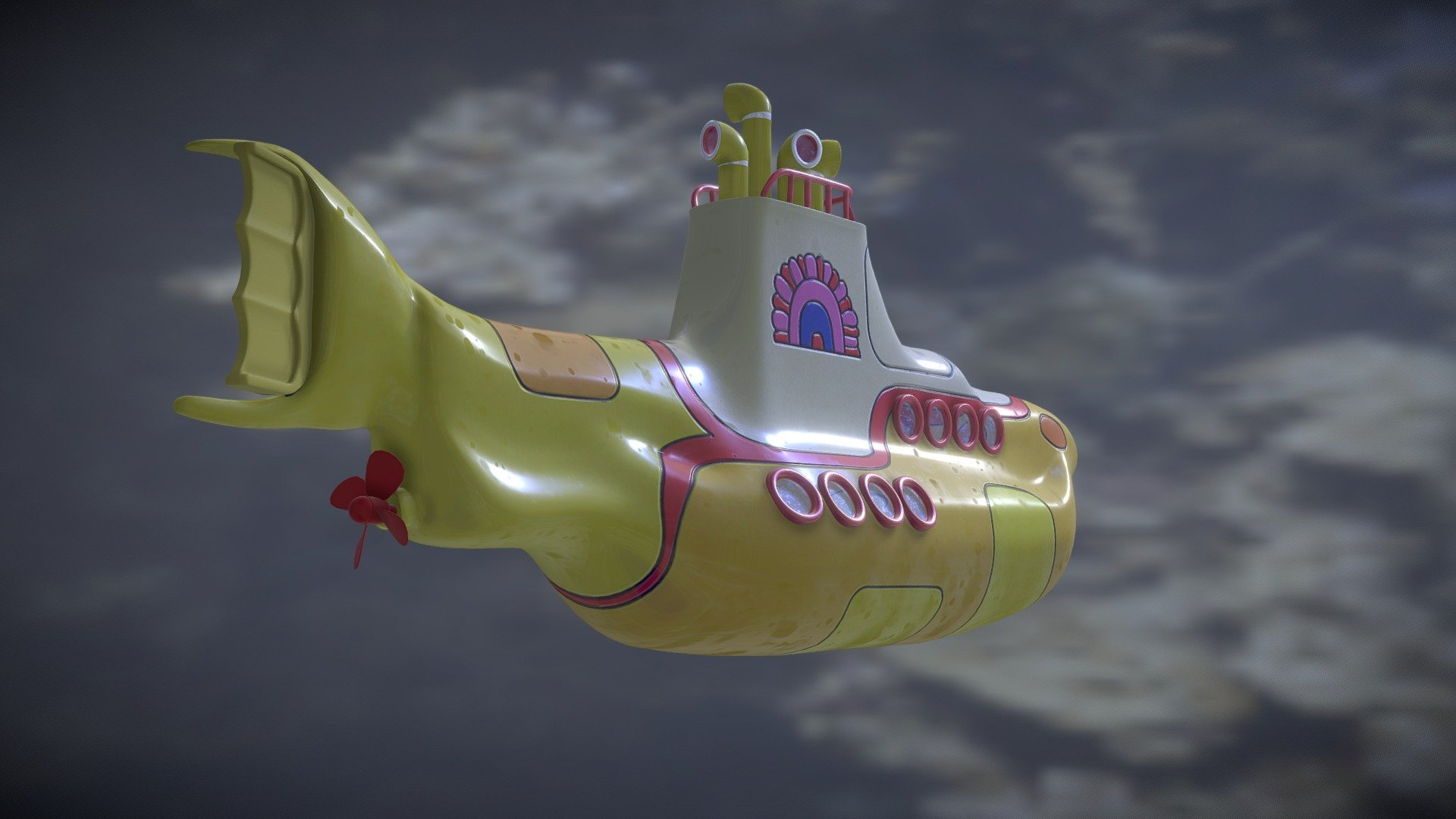 1920x1080 Yellow submarine Beatles Download Free 3D model by Ralph's Workshop (@RalphEdenbag) [f6763bd