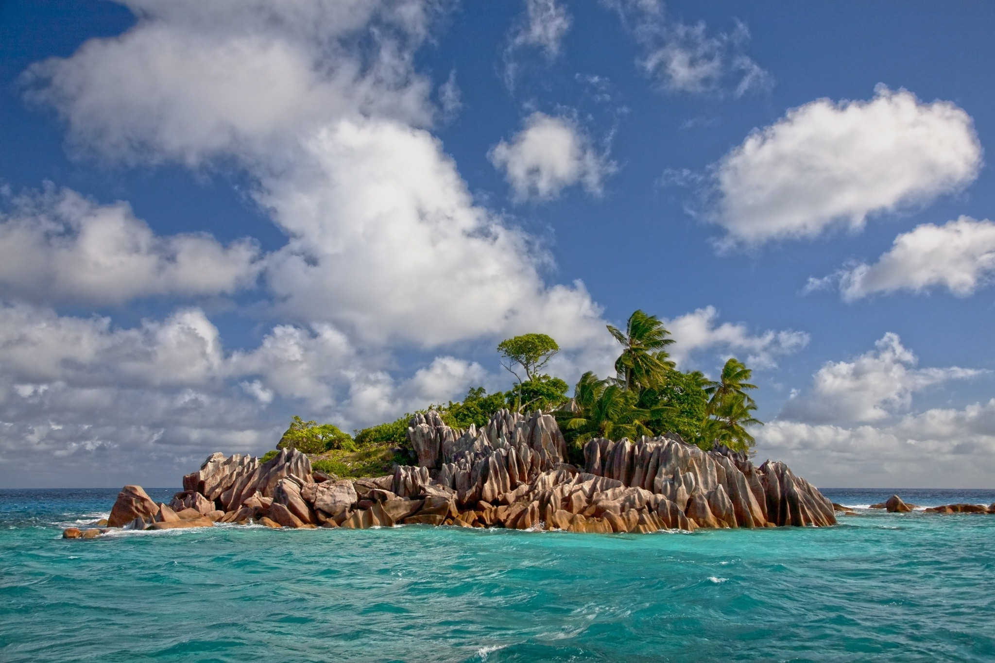 2048x1365 Seychelles, Island, Sea, Tropical, Beach, Turquoise, Clouds, Exotic, Summer, Vacations, Nature, Landscape Wallpapers HD / Desktop and Mobile Backgrounds