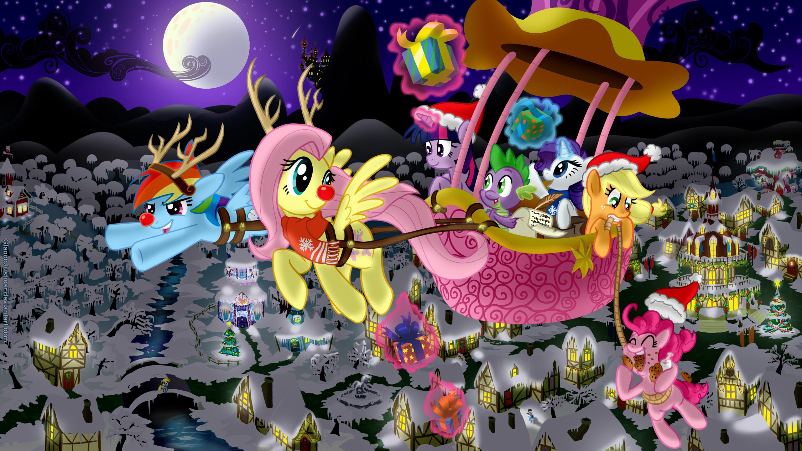 2560x1440 My Little Pony Christmas Wallpapers Top Free My Little Pony Christmas Backgrounds