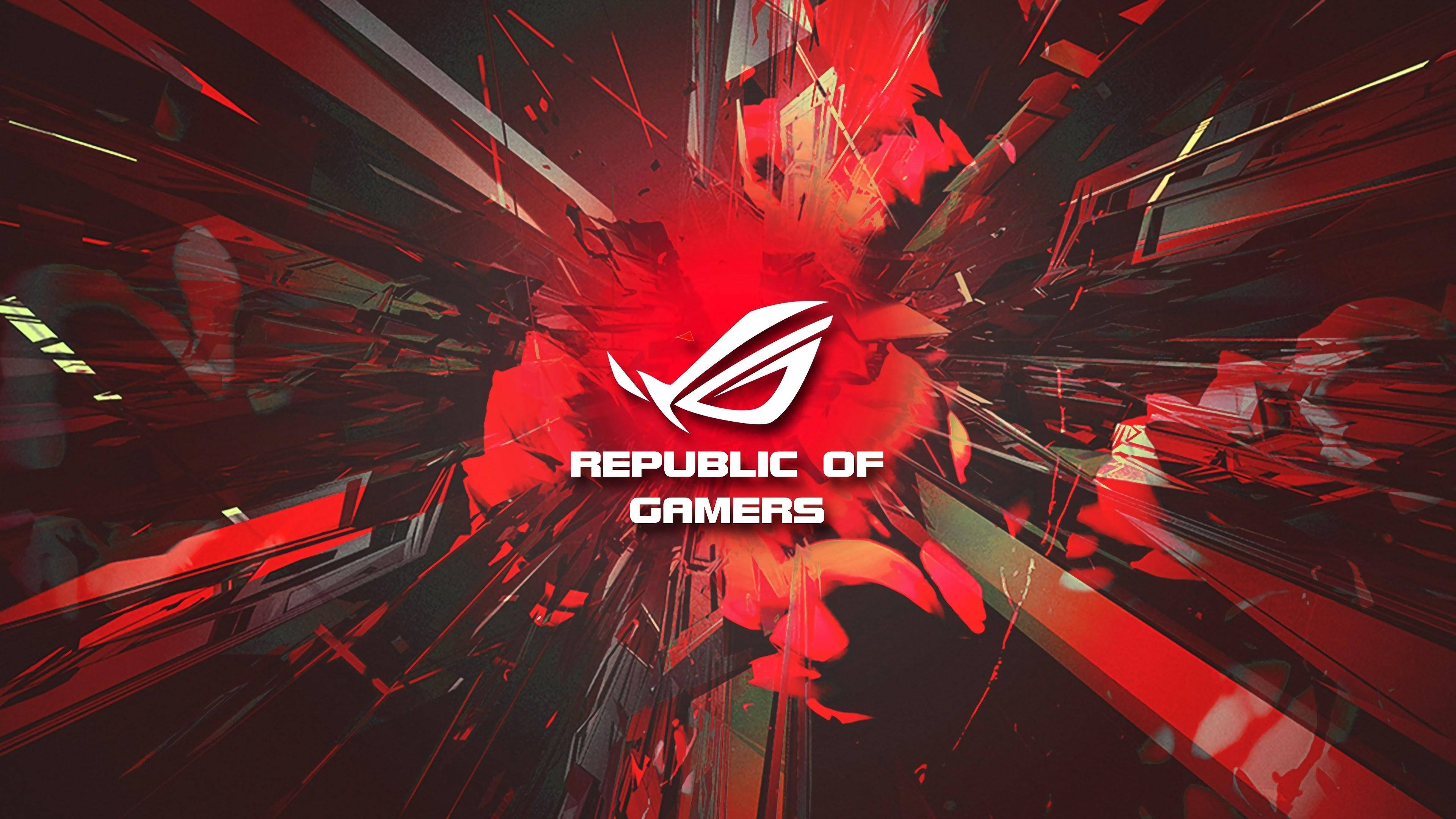 3840x2160 Download Red And White Rog Wallpaper