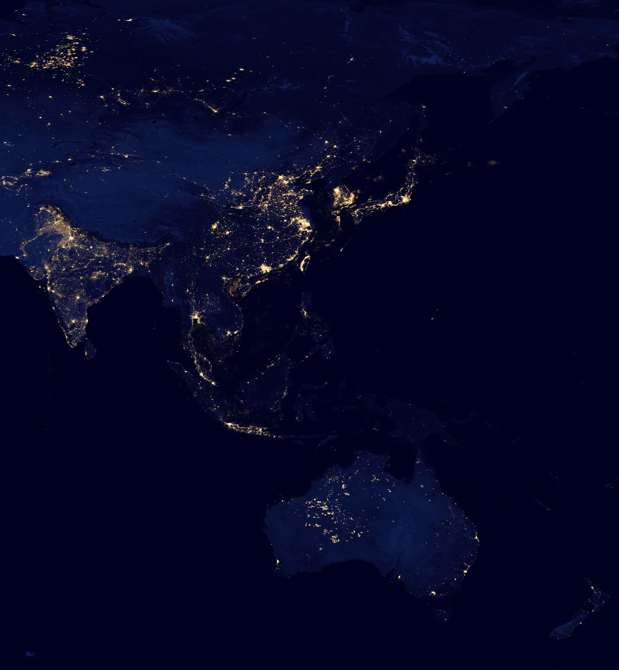 2000x2165 Night Satellite Photos of Earth, , Europe, Asia, World