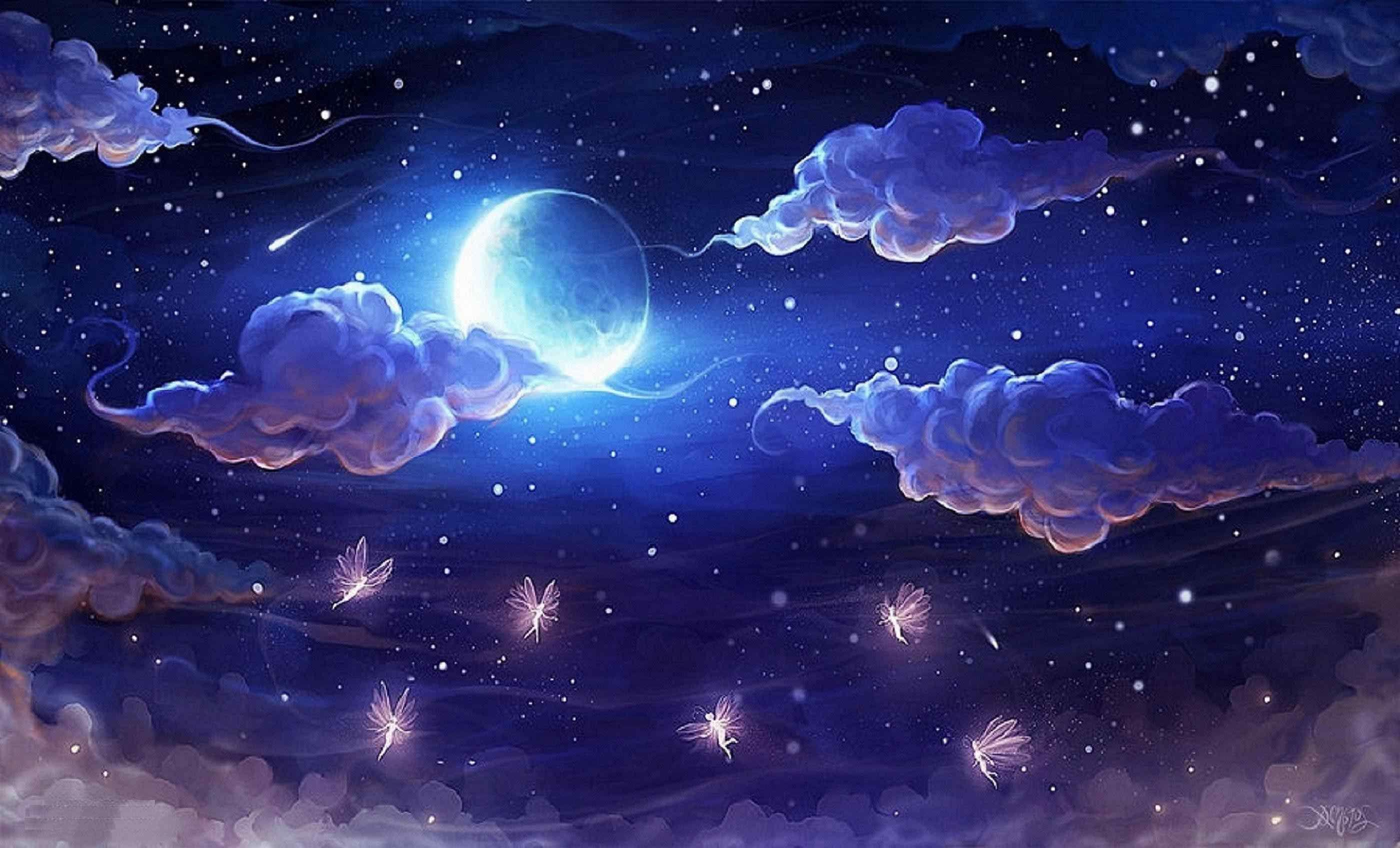 2800x1695 Night Moon Wallpapers