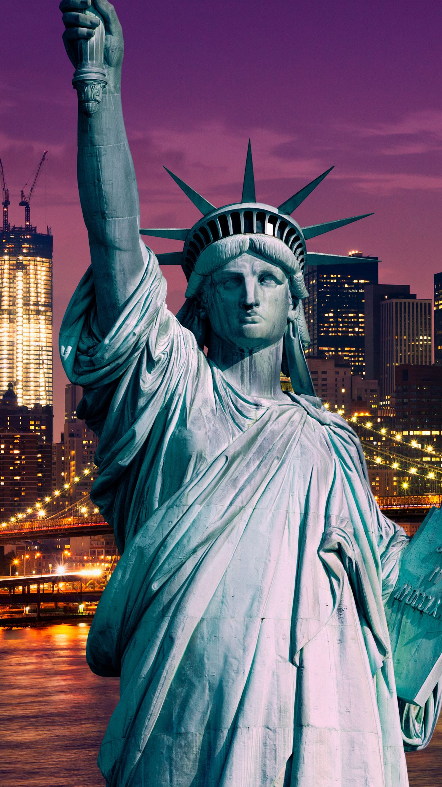 1440x2560 Statue of Liberty at Night Wallpapers Top Free Statue of Liberty at Night Backgrounds