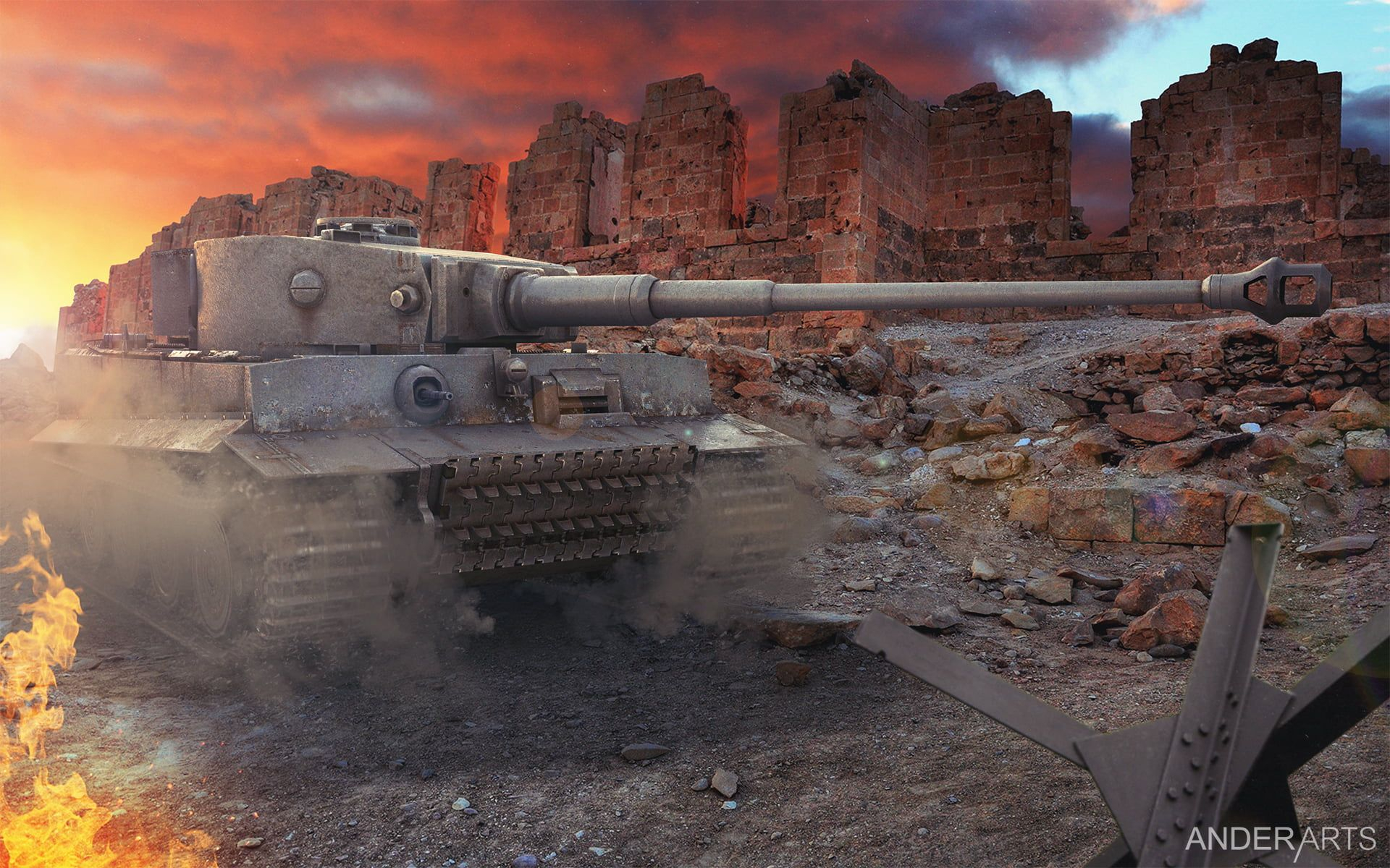 1920x1200 HD wallpaper: gray military tank wallpaper, tiger, world of tanks, wot, tiger-1 | Tank wallpaper, World of tanks, Tanks military