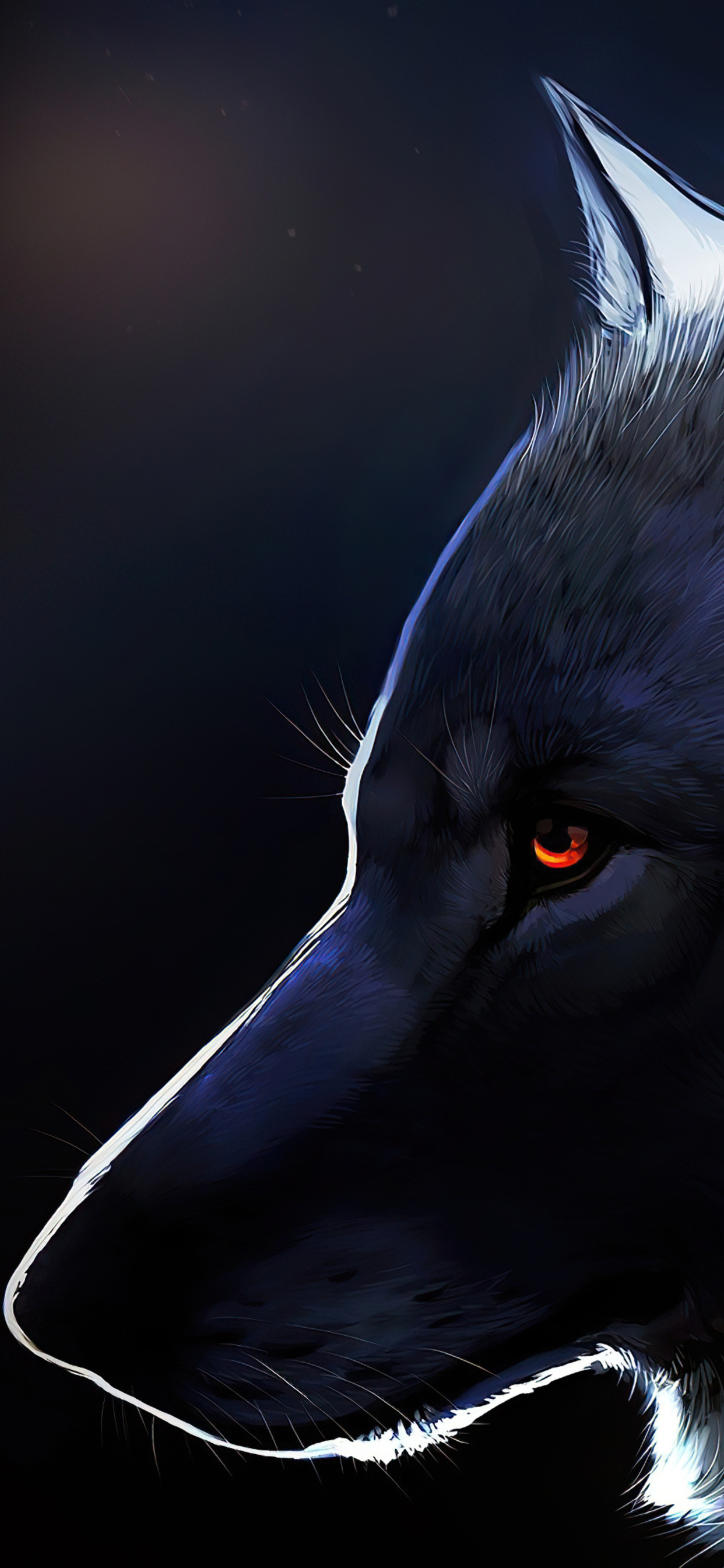 1242x2688 Red Eye Wolf Wallpapers
