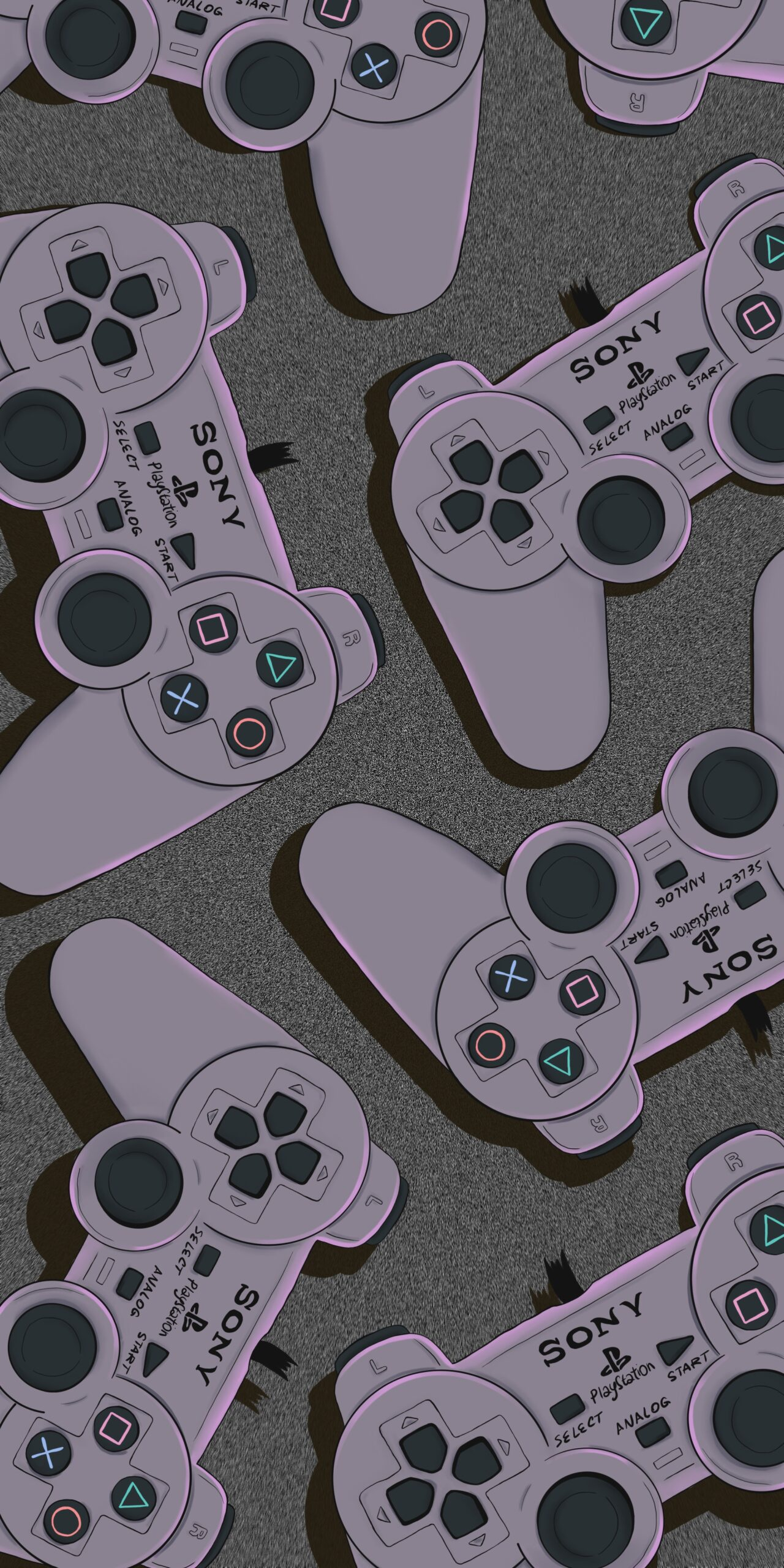 1280x2560 PlayStation 1 DualShock Controller Noise Wallpapers