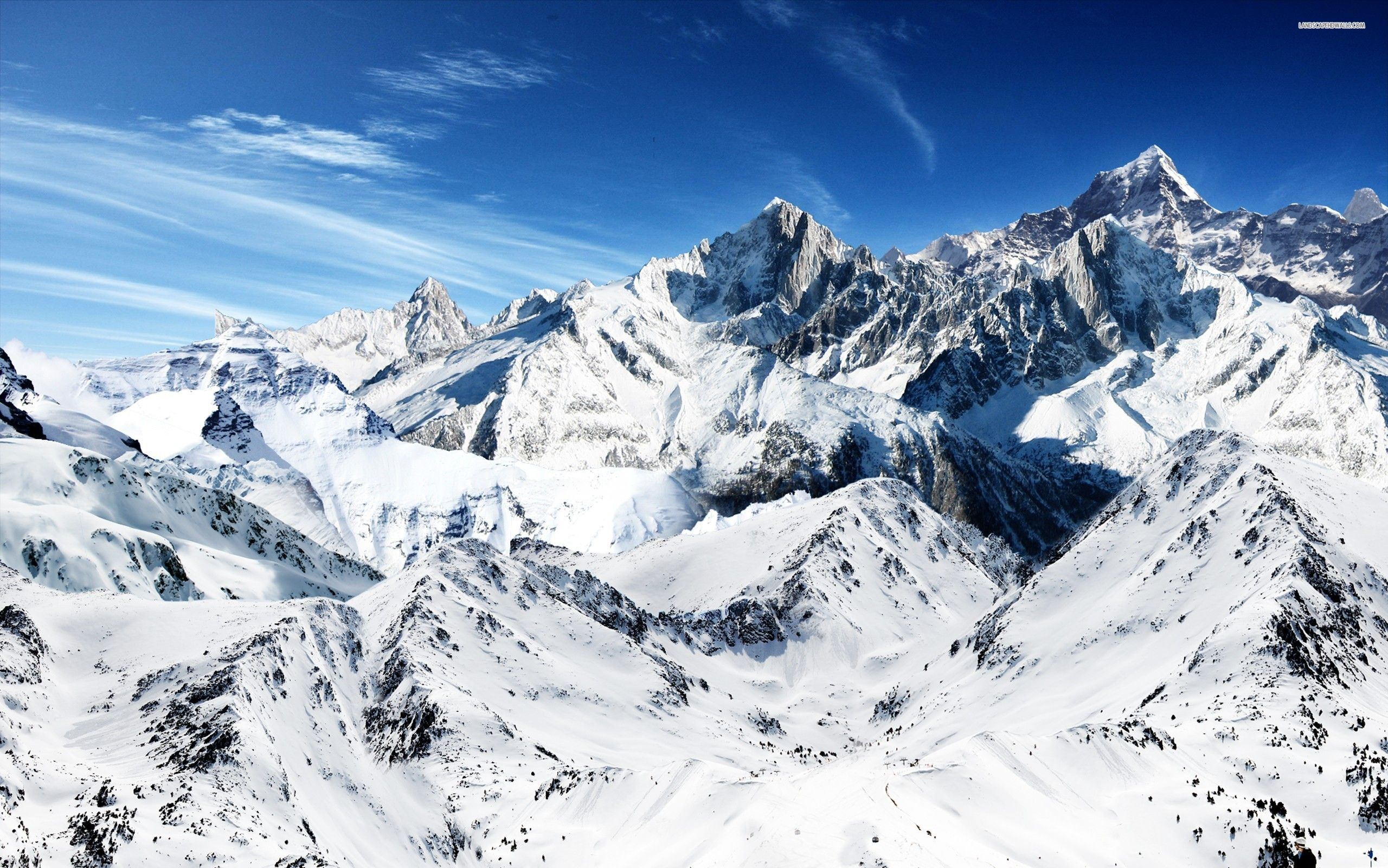 2560x1600 Snow Mountain wallpaper | | #68877 | Mountain wallpaper, Landscape wallpaper, Mountain landscape