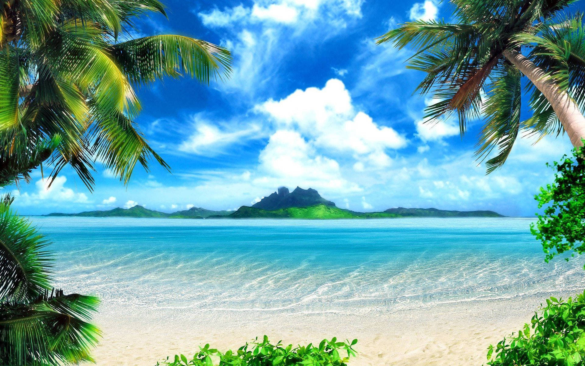 1920x1200 Download Beautiful Paradise Beach Wallpaper