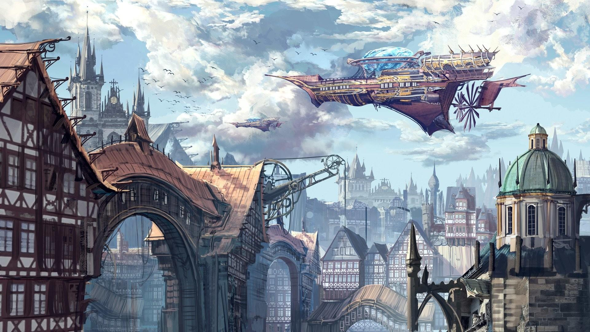 1920x1080 Steampunk City Wallpapers