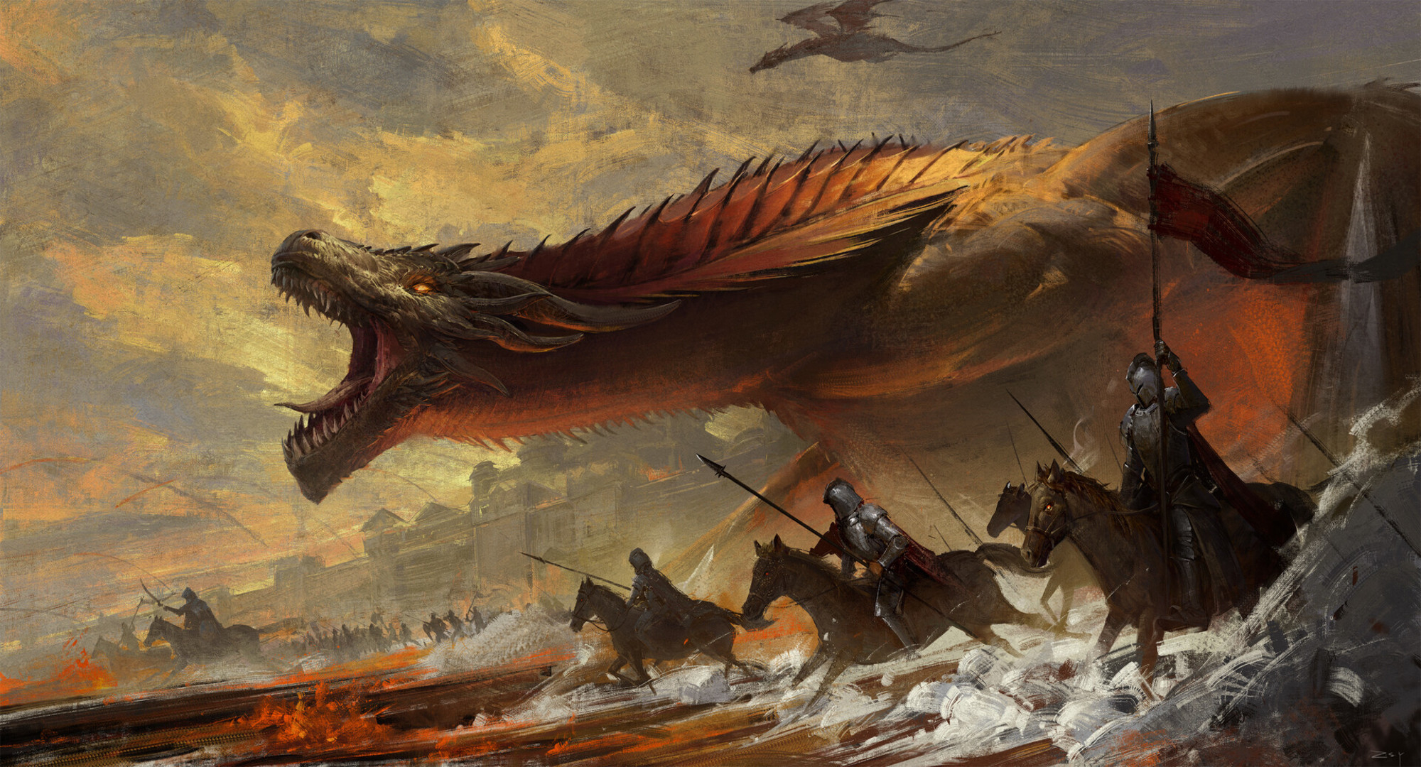 2000x1080 A Song Of Ice And Fire HD Wallpaper by Shunyi Zhou