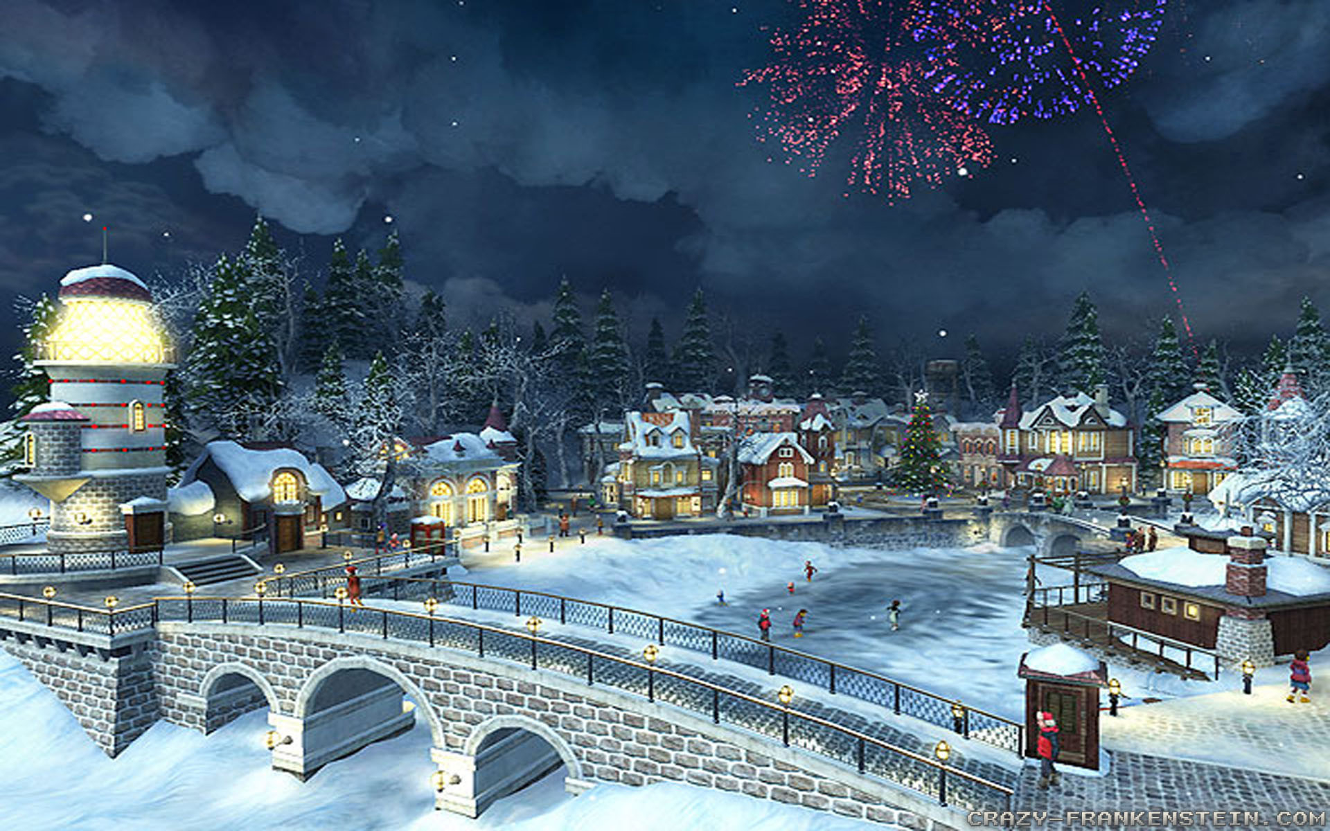 1920x1200 Christmas Village Wallpaper (55+ pictures