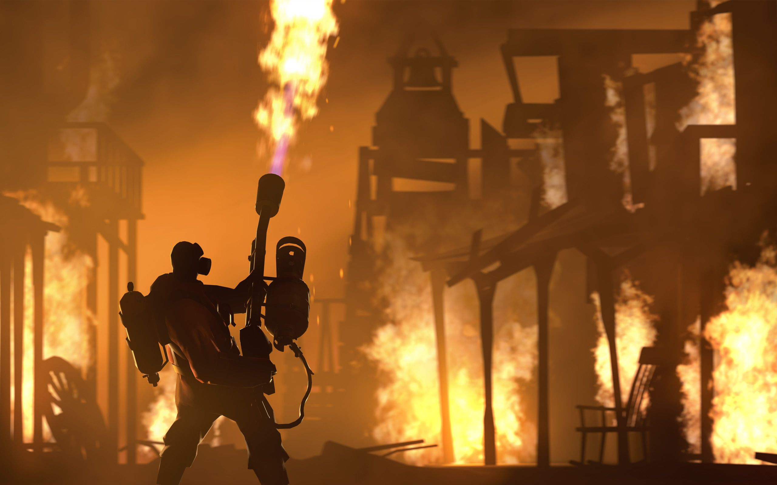 2560x1600 Burn Baby Burn. Pyromania by TF2 | Fortress game, Team fortress, Wallpaper