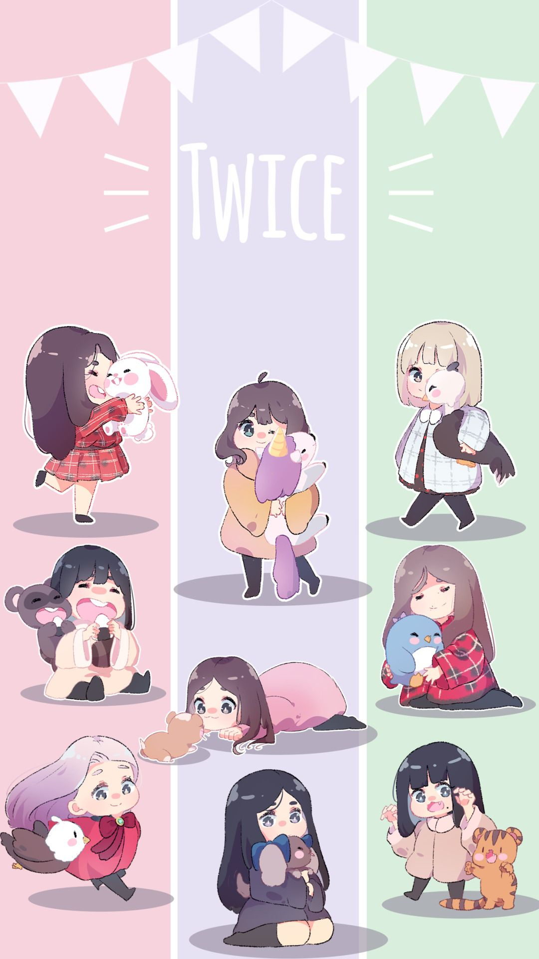 1080x1920 TWICE Anime Wallpapers Top Free TWICE Anime Backgrounds