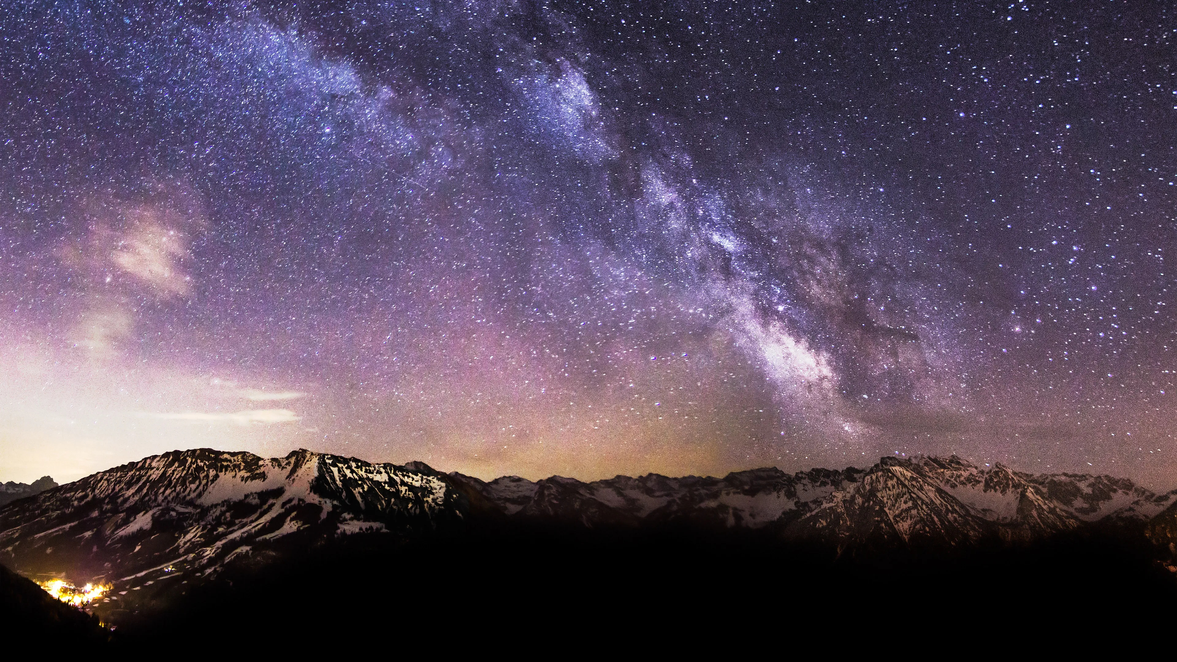 3840x2160 Milky Way Stars Snow Mountains 4K Ultra HD Desktop Wallpaper &acirc;&#128;&#147; The Beautiful Sotong