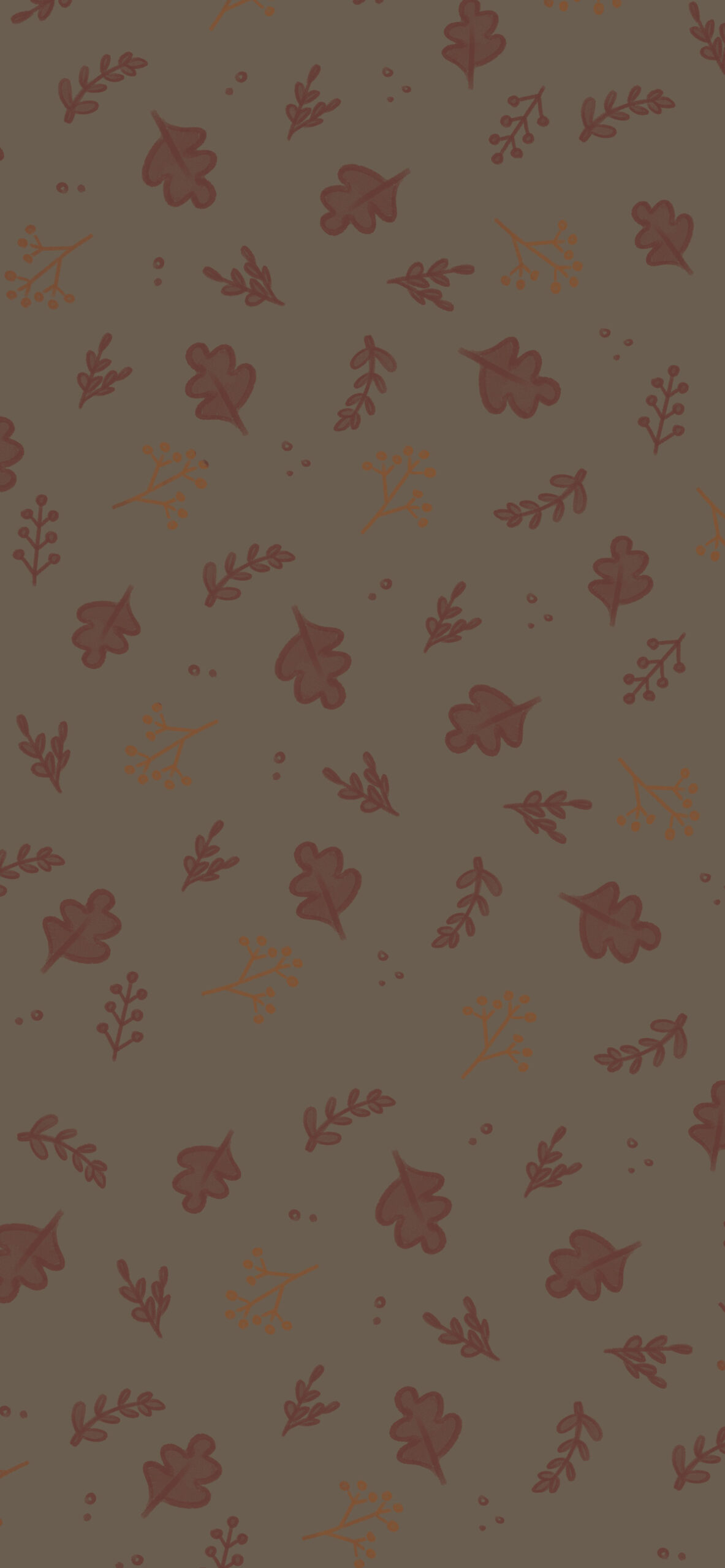 1183x2560 Oak Leaves Brown Wallpapers Aesthetic Fall Wallpaper for Phone