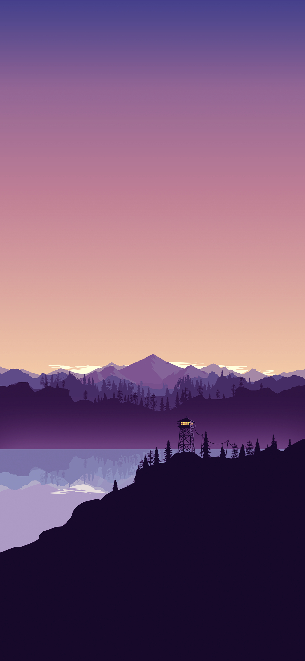 1242x2688 Colorful vector landscape wallpaper for iPhone
