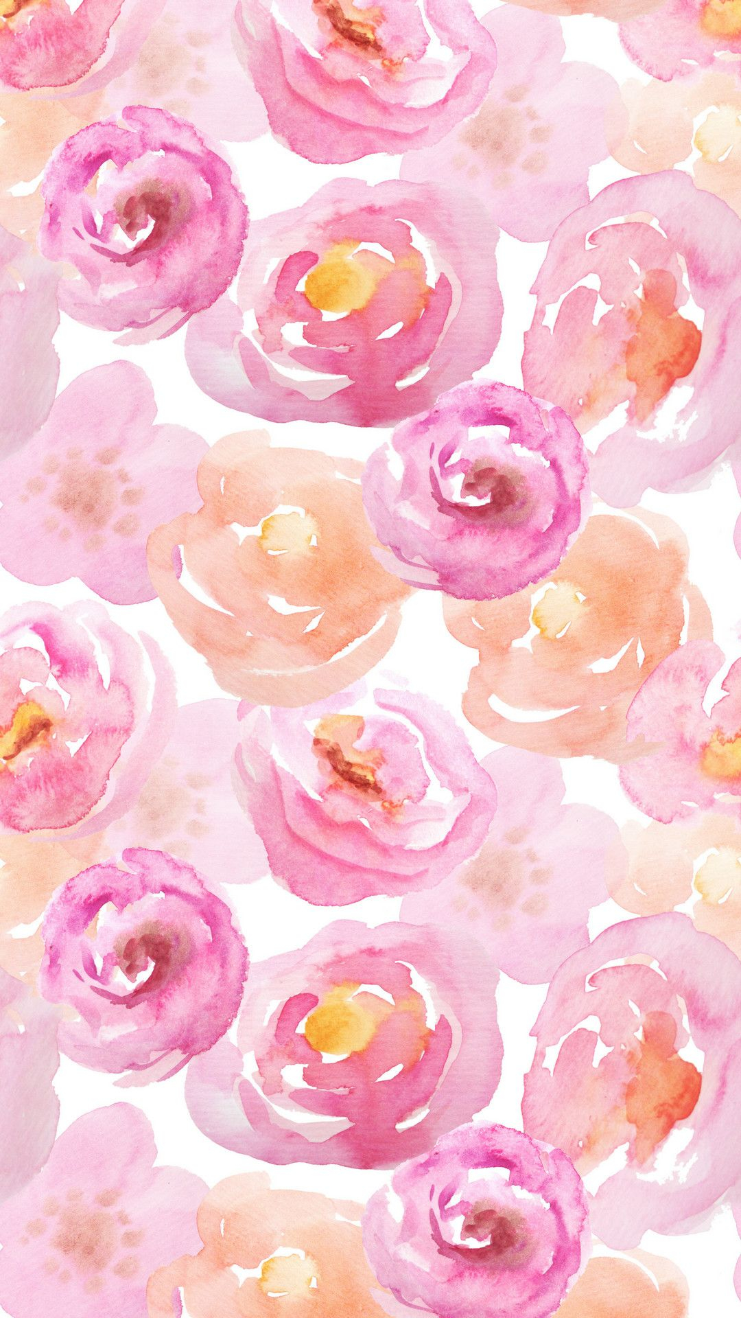 1080x1920 Pink Watercolor Flowers Wallpapers Top Free Pink Watercolor Flowers Backgrounds