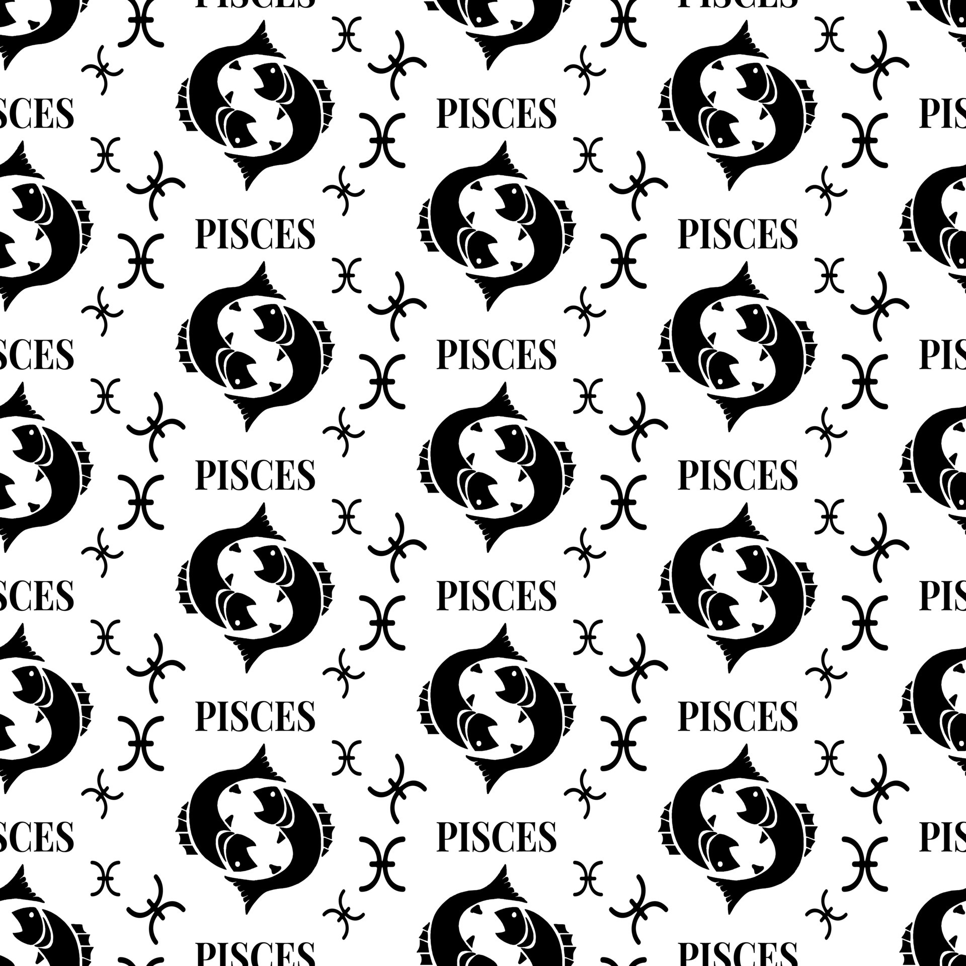 1920x1920 pisces seamless pattern perfect for background or wallpaper 6685108 Vector Art