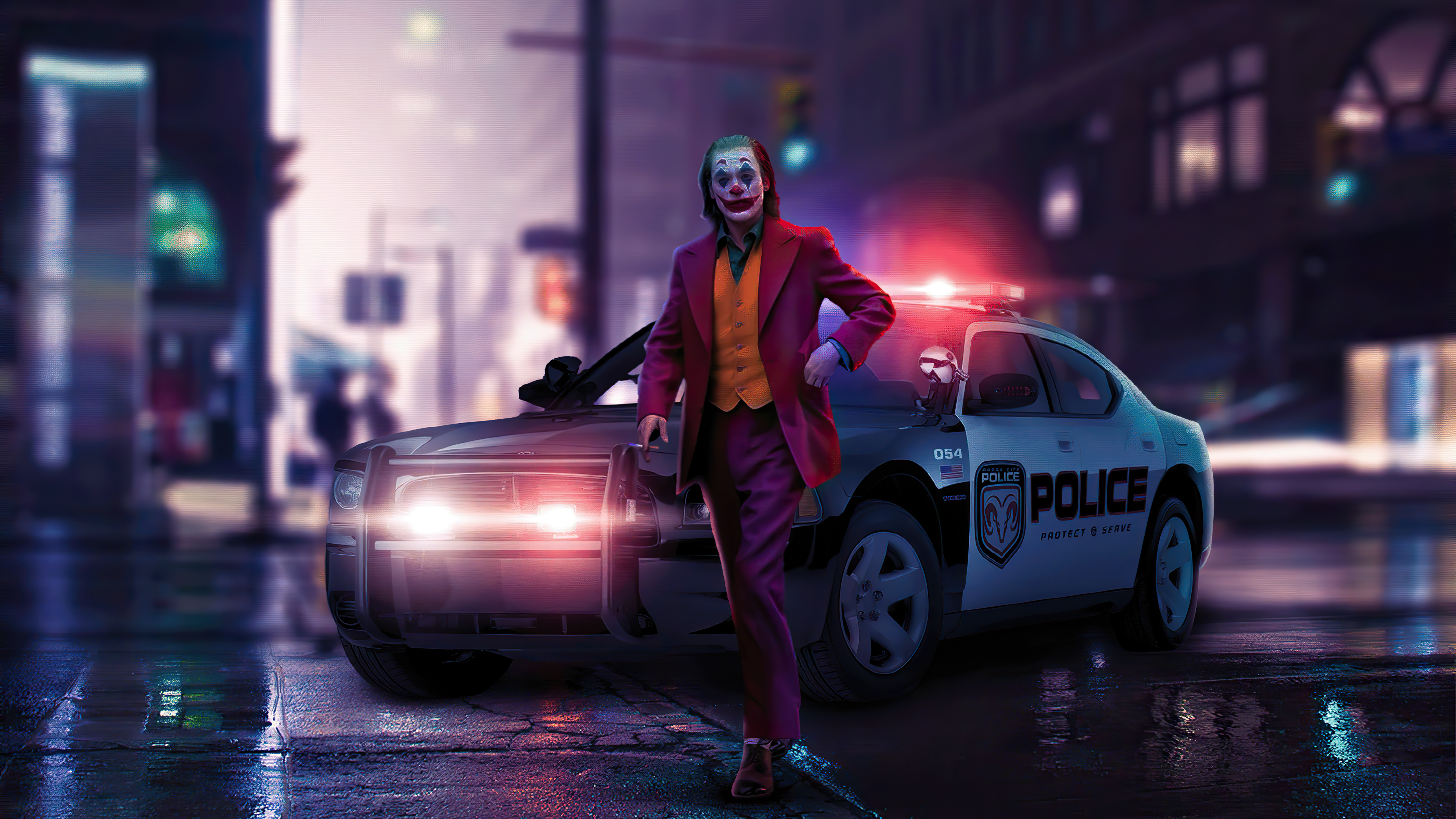 3840x2160 Joker Police Car 4k, HD Superheroes, 4k Wallpapers, Images, Backgrounds, Photos and Pictures