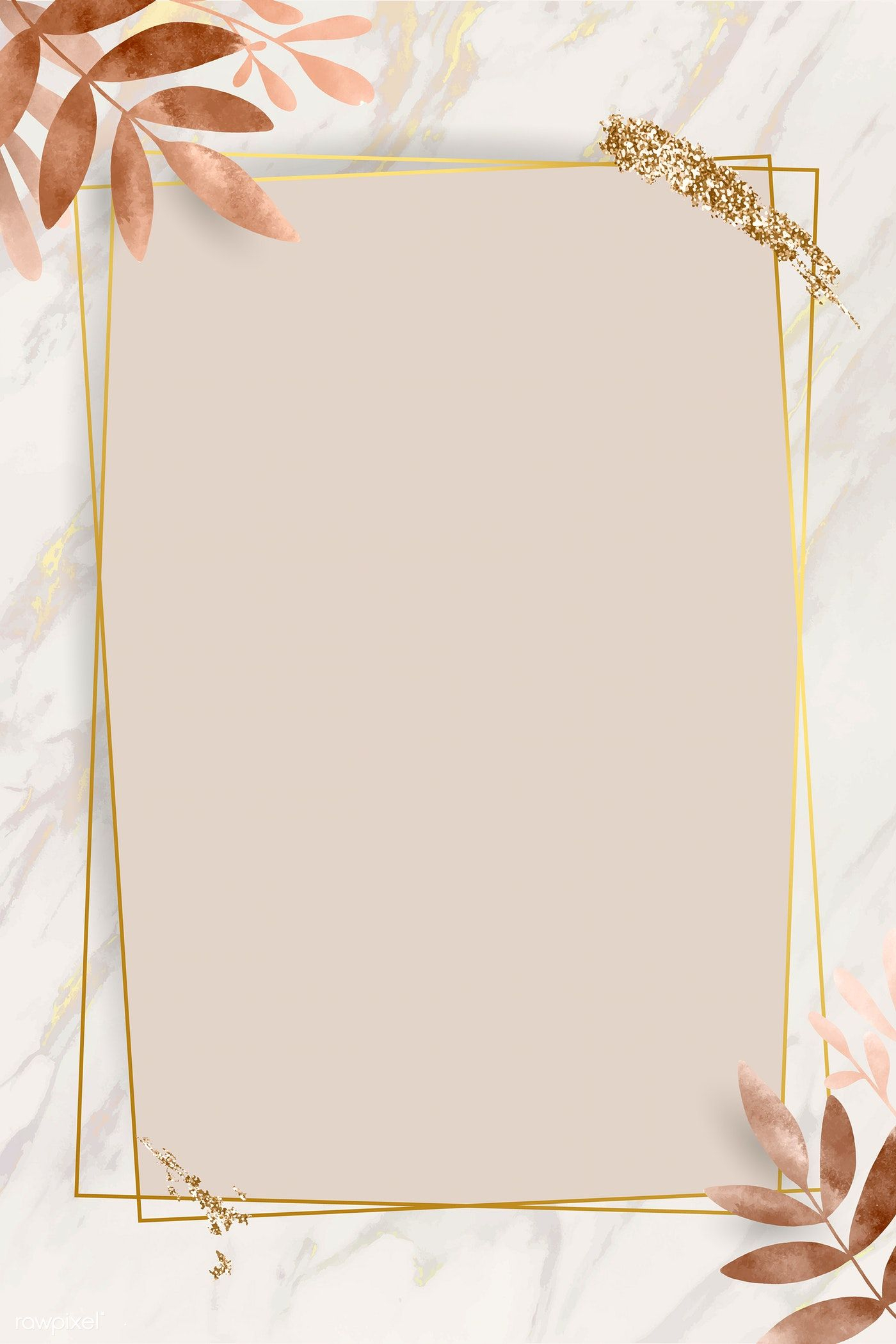 1400x2100 Leafy golden rectangle frame vector | premium image by / nunny | Gold wallpaper background, Flower background wallpaper, Flower backgrounds