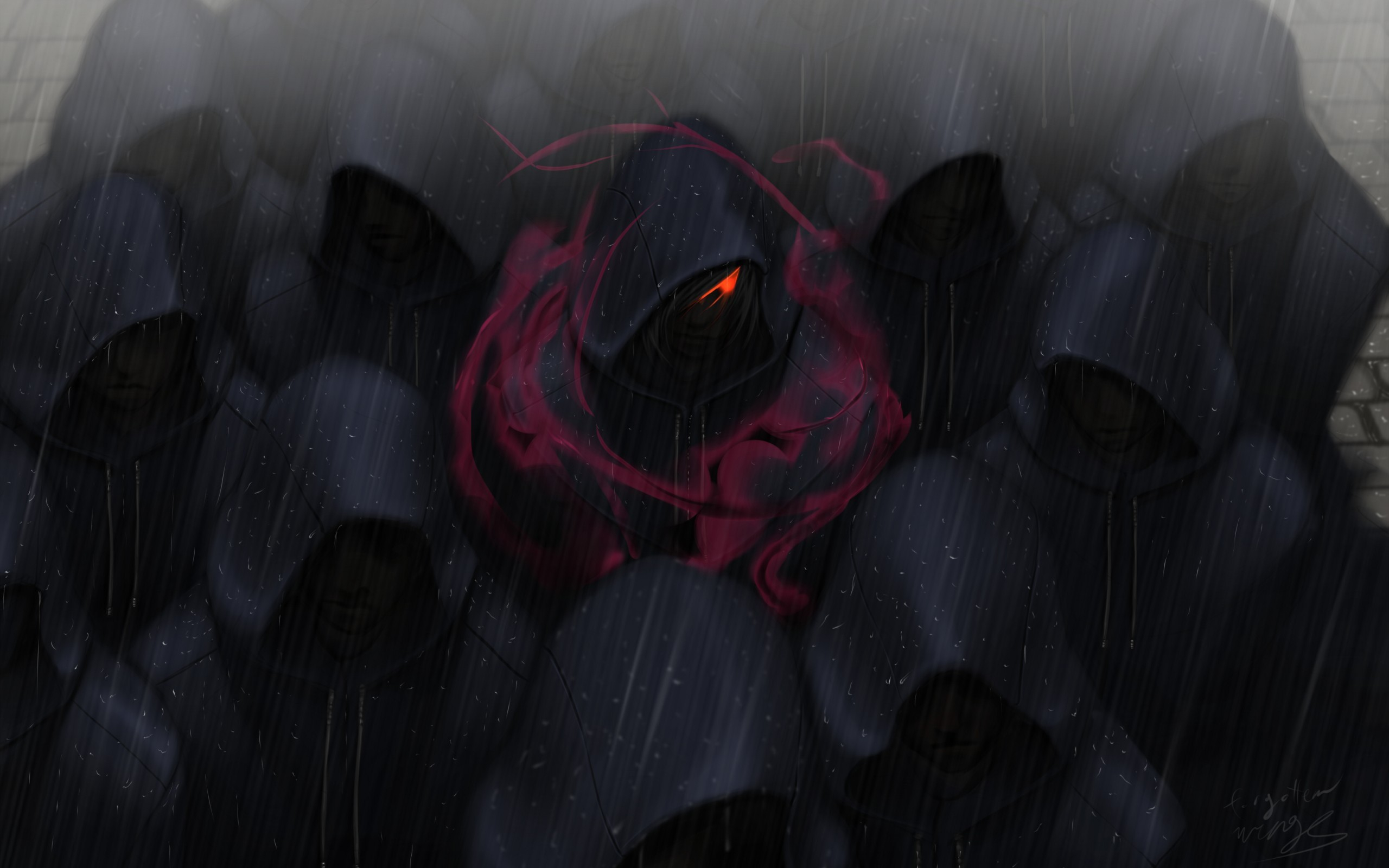 2560x1600 1400x900 Red Eyes Crowds Rain Hoods 1400x900 Resolution HD 4k Wallpapers, Images, Backgrounds, Photos and Pictures