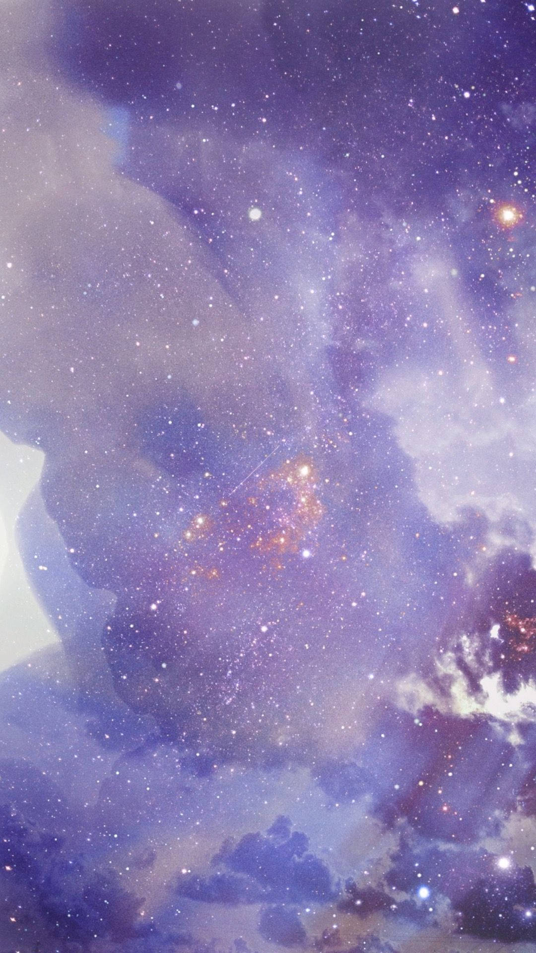 1080x1920 Download Pastel Purple Galaxy Wallpaper
