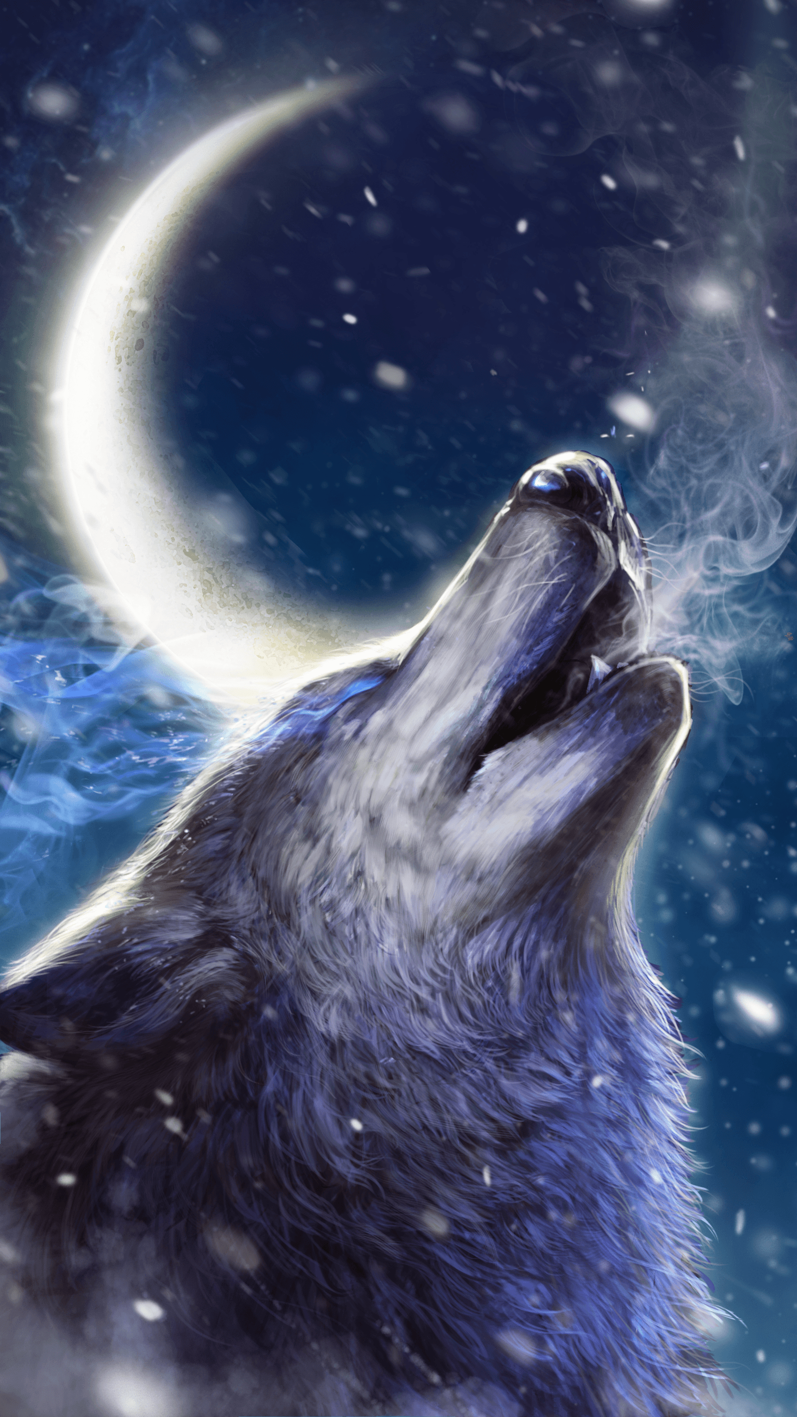 1620x2880 Howling Wolf Wallpapers From