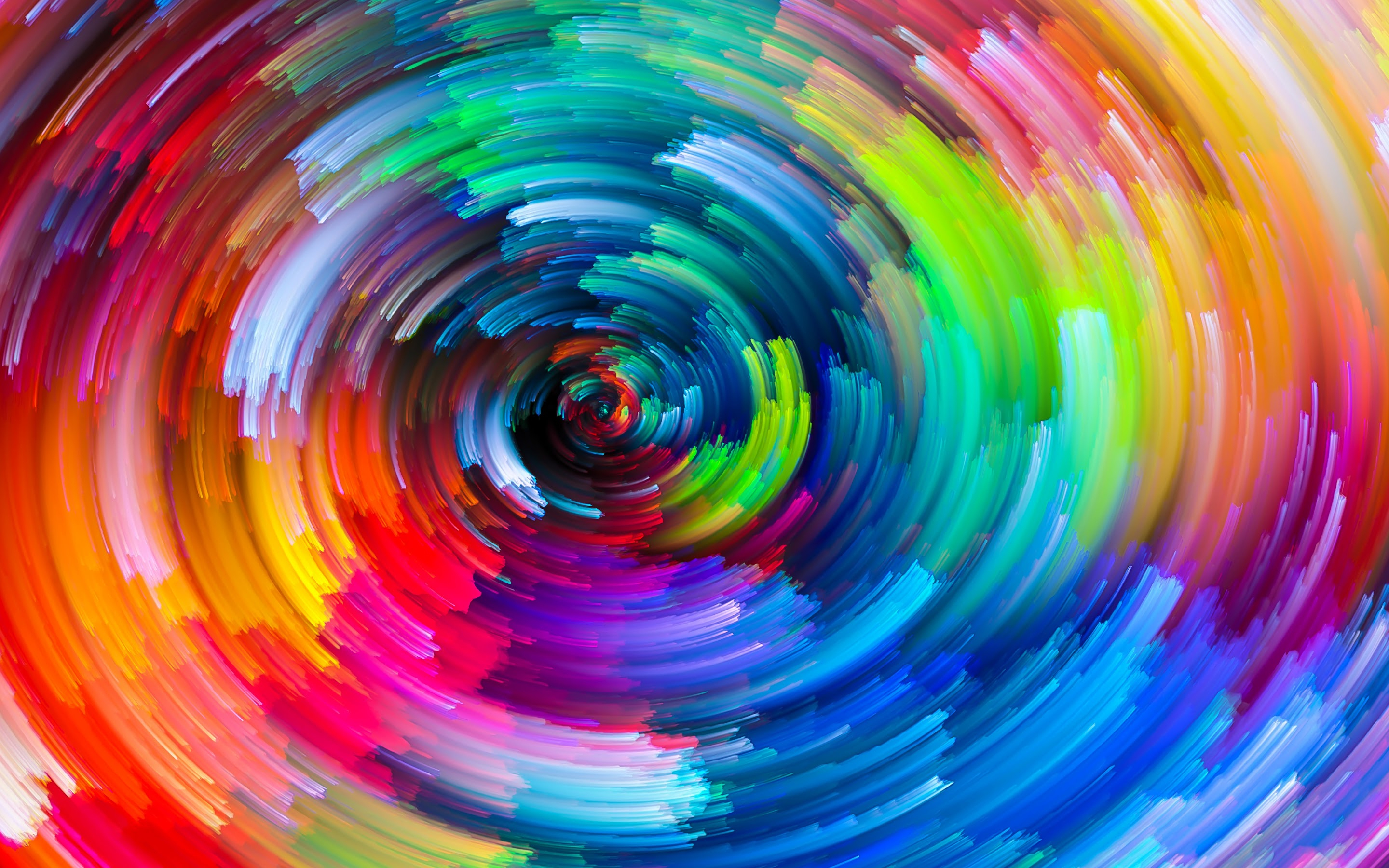 2880x1800 Abstract Rainbow Color Circle 4K Wallpaper #18