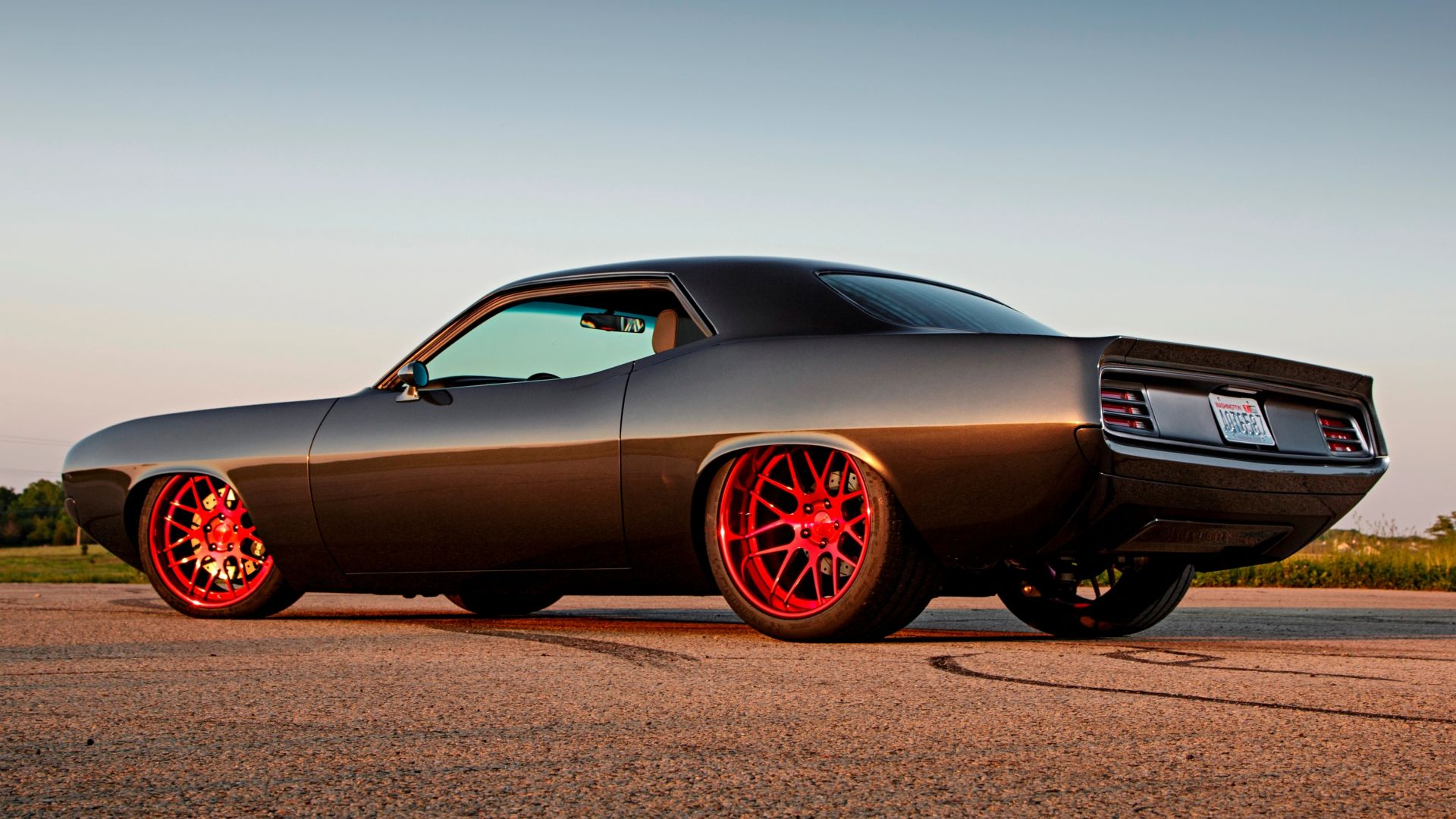 1920x1080 Desktop Wallpaper Black Plymouth Barracuda, Muscle Car, Hd Image, Picture, Background, 70213e