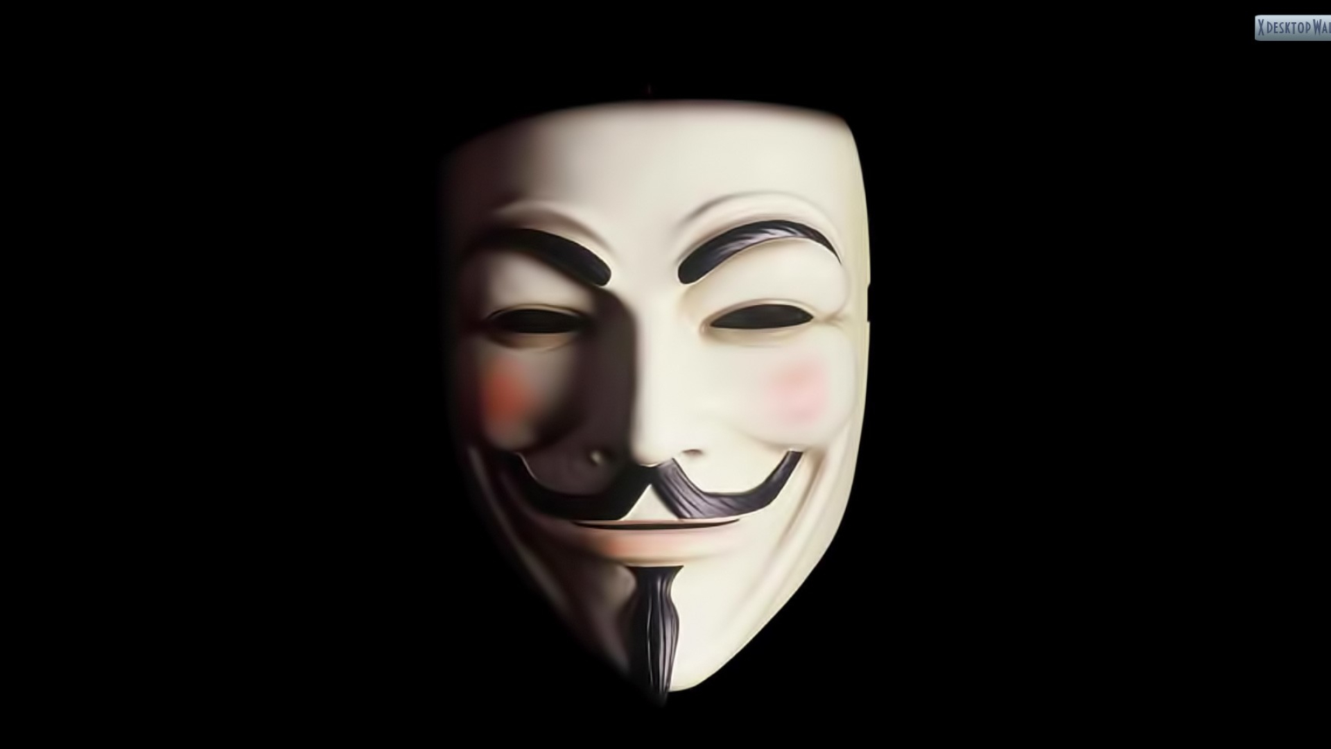 1920x1080 Guy Fawkes Mask On Black Background Wallpaper