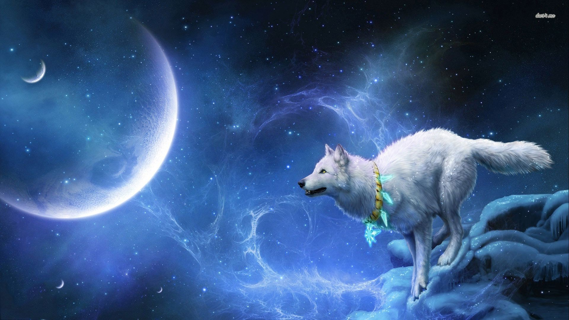 1920x1080 Wolf Howling at the Red Moon Wallpaper (62+ pictures