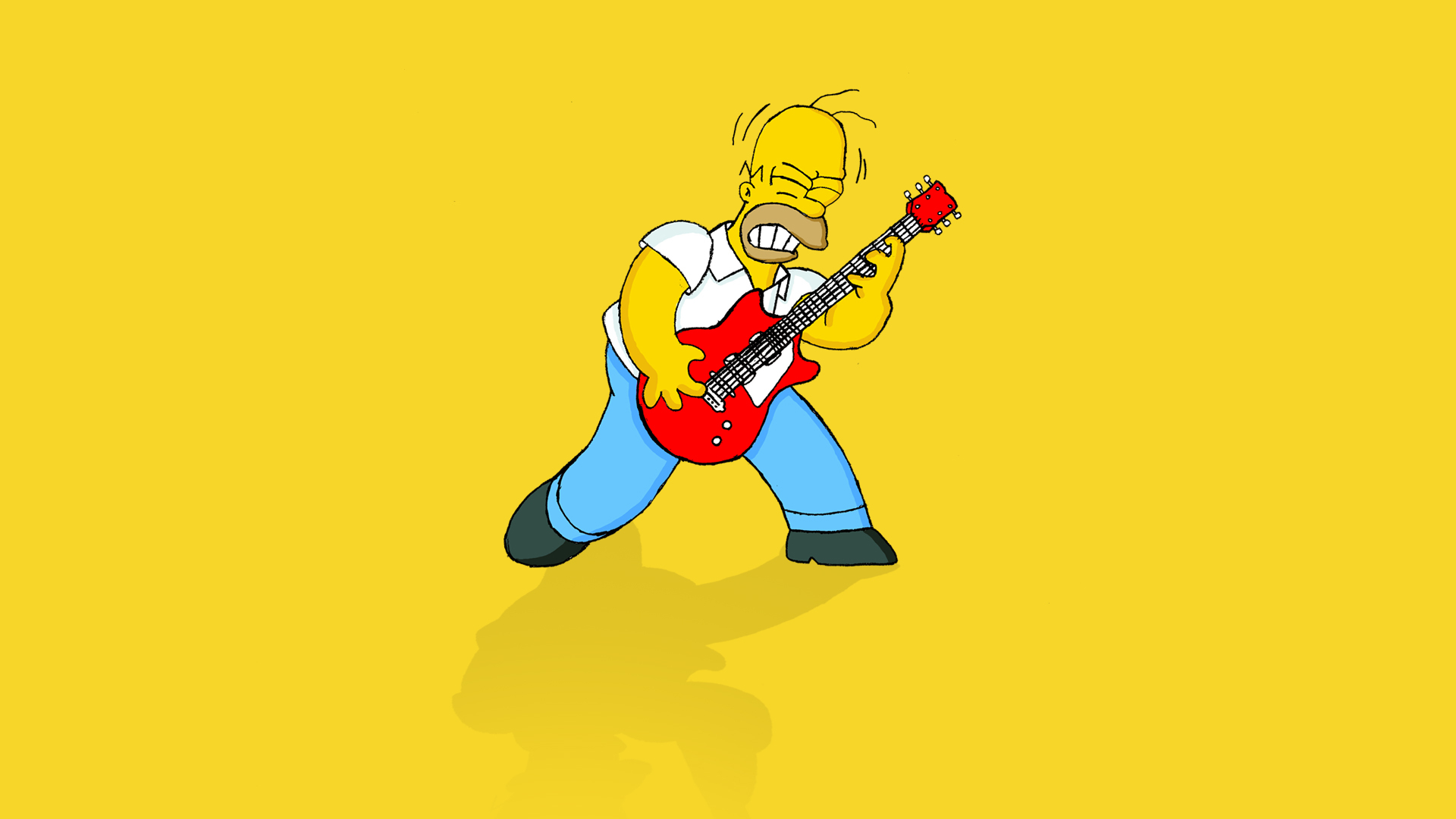 1920x1080 Homer The Simpsons Yellow Guitar HD wallpaper | anime | Wallpaper Better