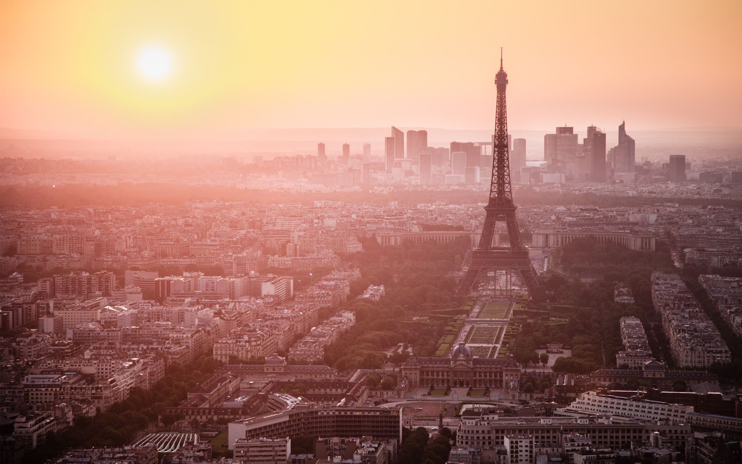 2560x1600 Paris Sunset Wallpapers