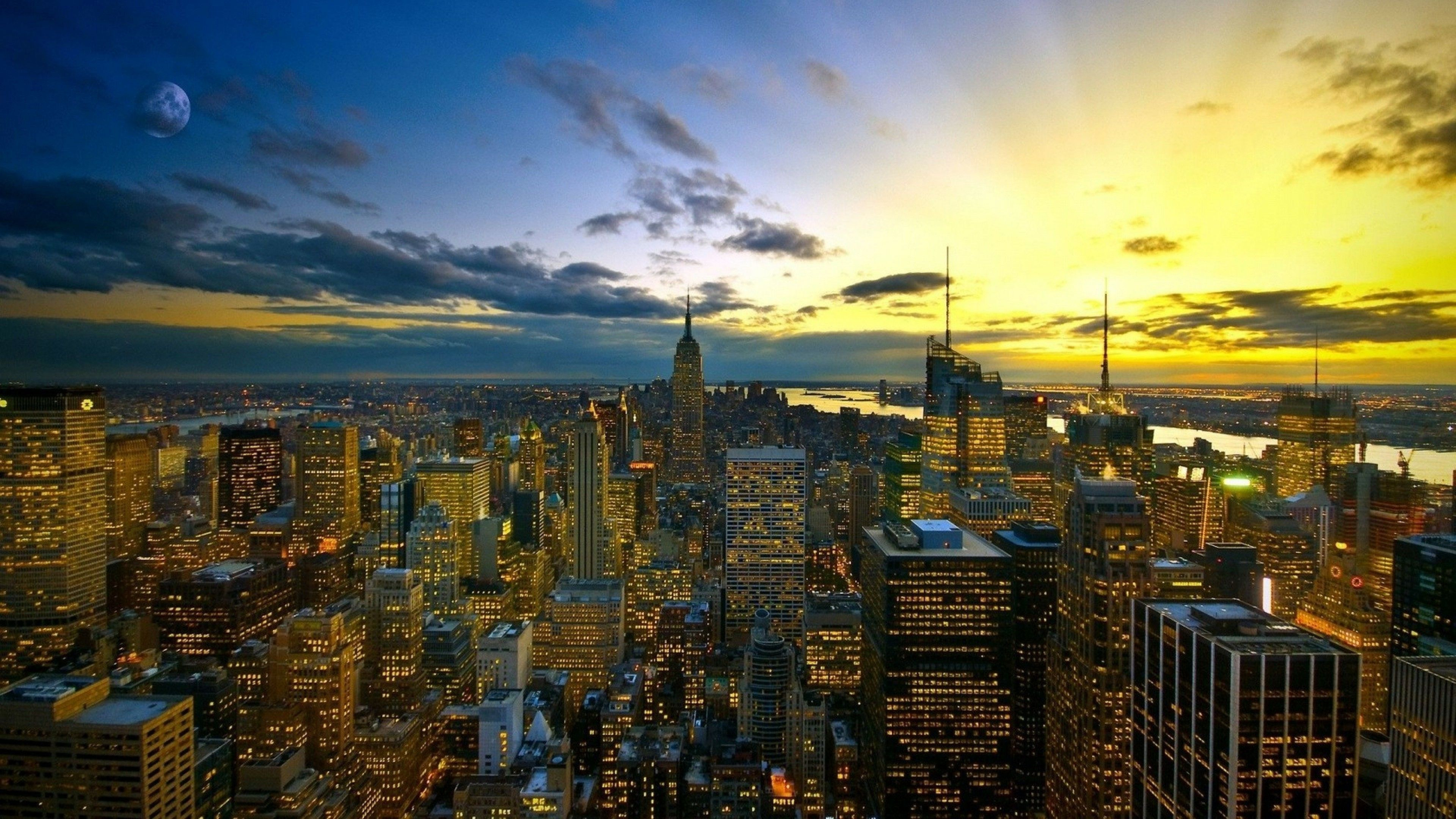 3840x2160 8K Ultra HD City Wallpapers Top Free 8K Ultra HD City Backgrounds | Sunset city, City wallpaper, New york skyline