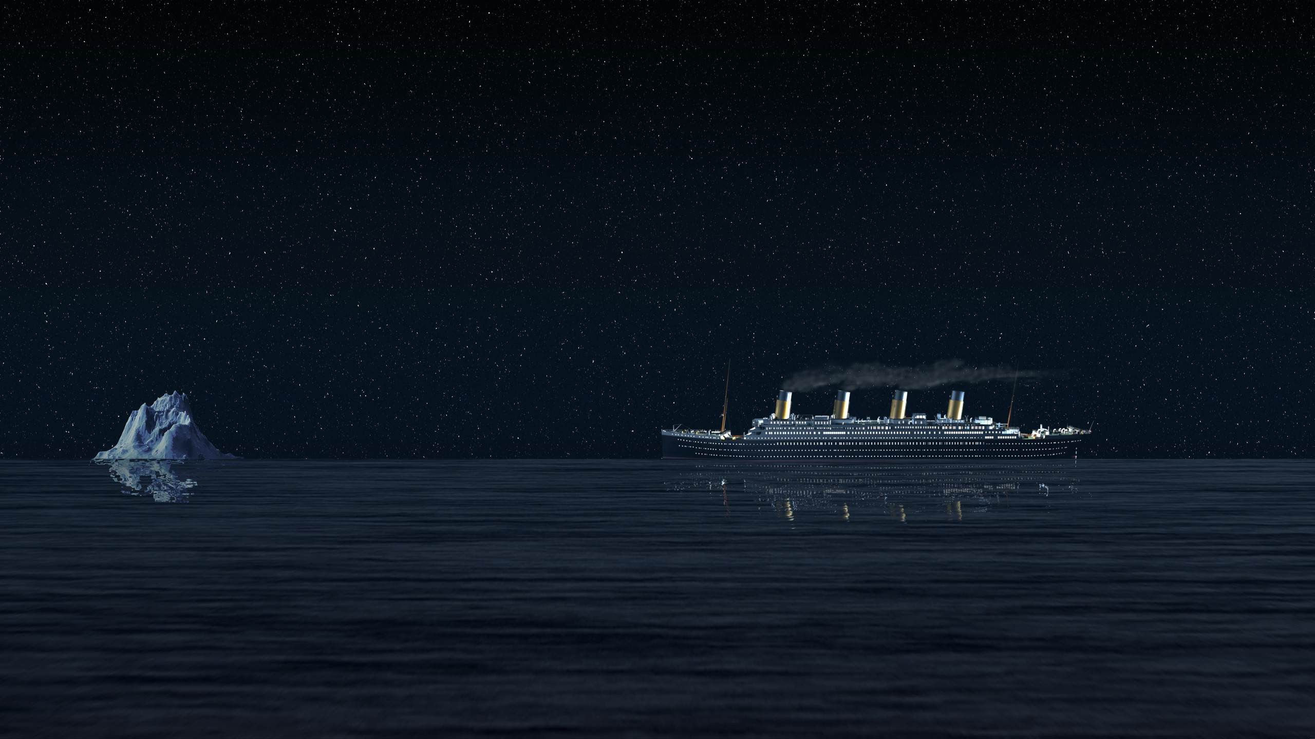 2560x1440 Wallpaper : px, history, iceberg, sea, ship, starry night, Titanic wallup 1265001 HD Wallpapers