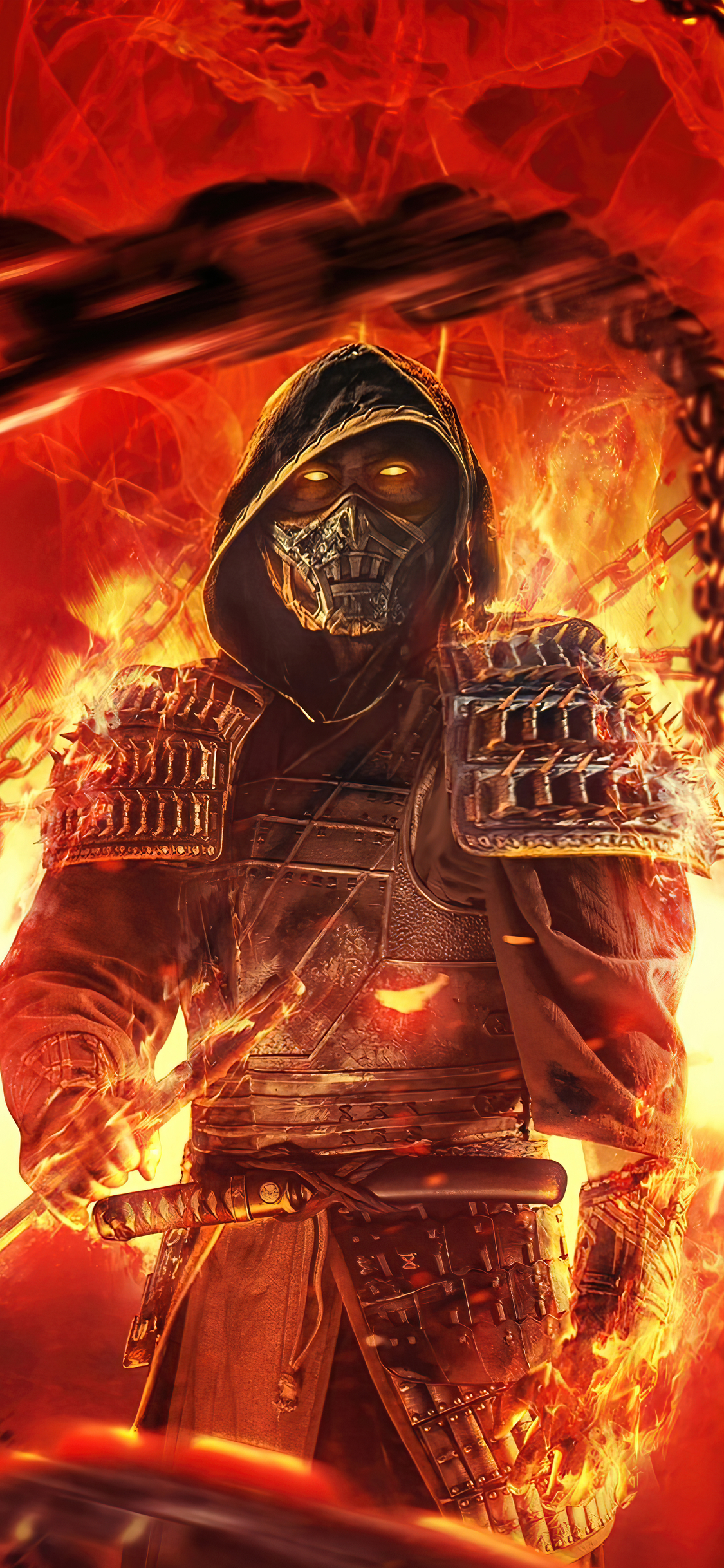 1125x2436 Scorpion From Mortal Kombat 4k Iphone XS,Iphone 10,Iphone X HD 4k Wallpapers, Images, Backgrounds, Photos and Pictures