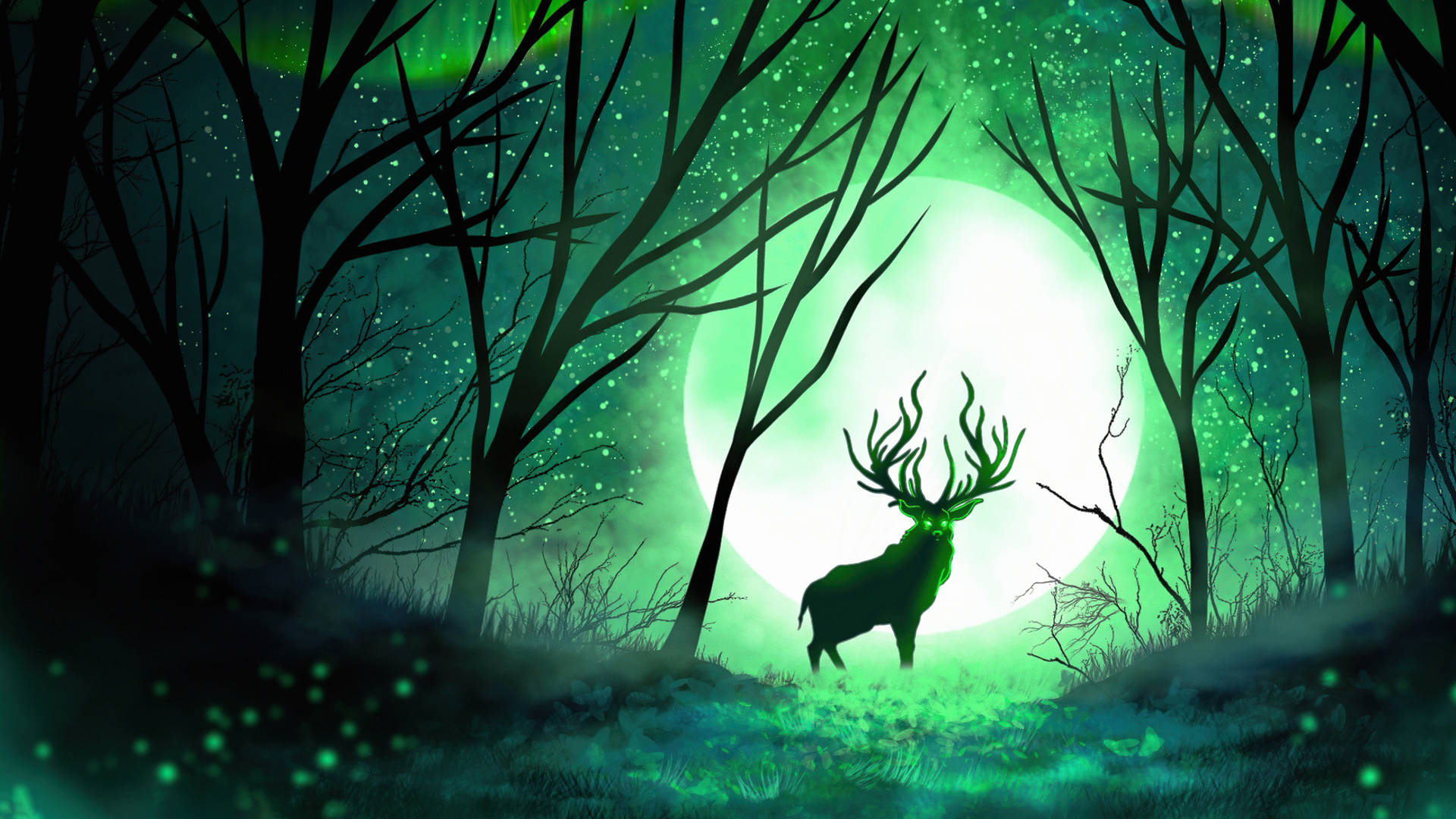 1920x1080 Download Reindeer In Enchanting Forest Wallpaper