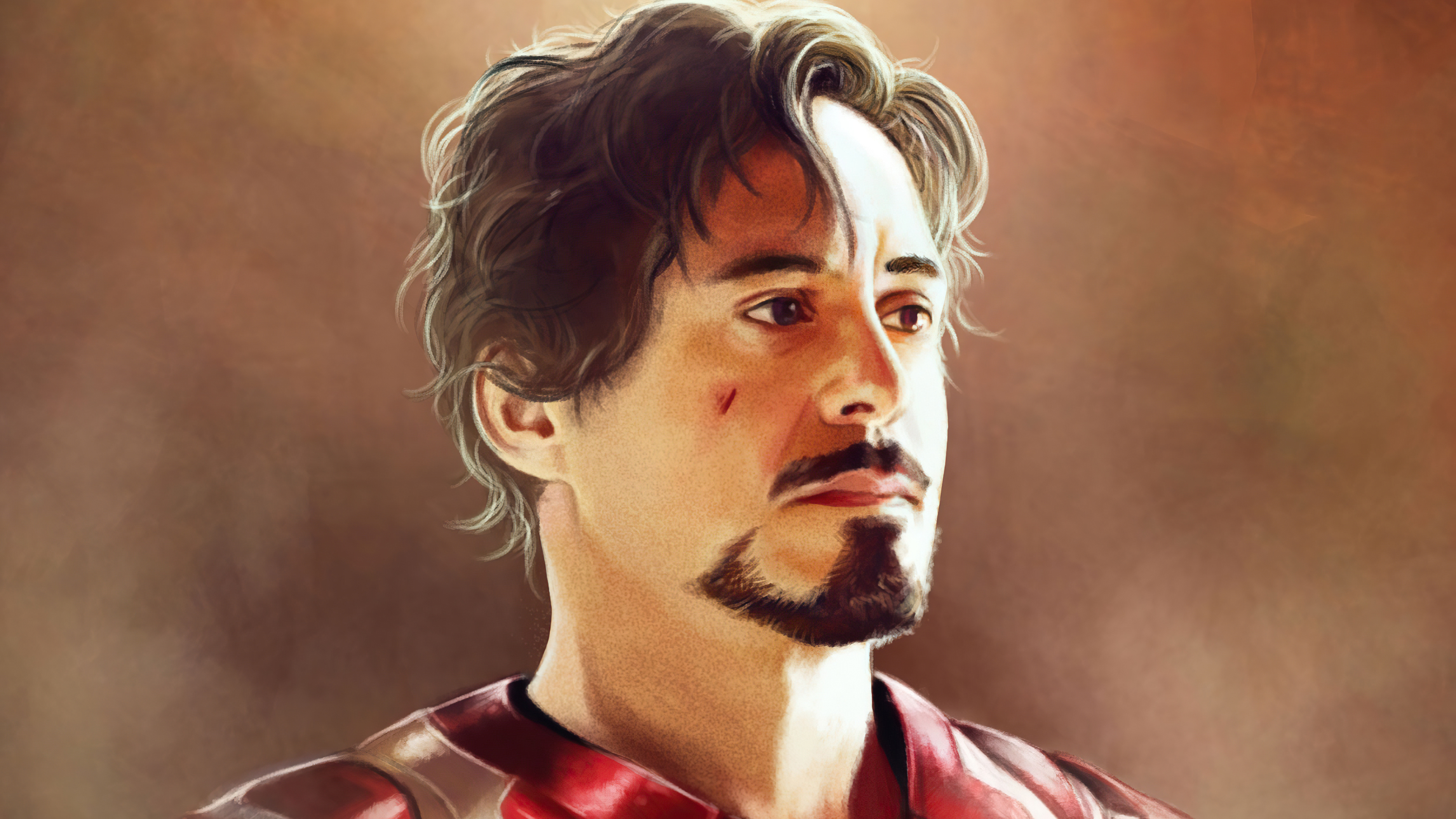 3840x2160 2932x2932 Tony Stark Paint Art Ipad Pro Retina Display HD 4k Wallpapers, Images, Backgrounds, Photos and Pictures