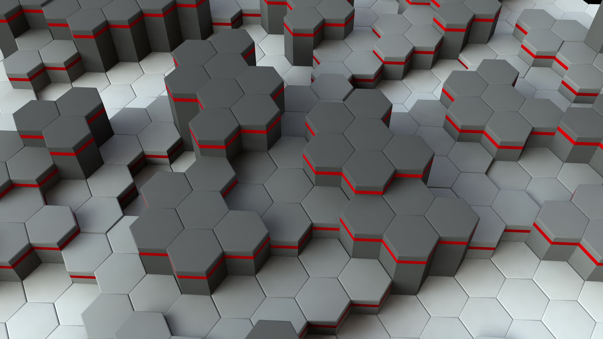 1920x1080 White and Red Hexagon Background 3D 2190135 Stock Vide