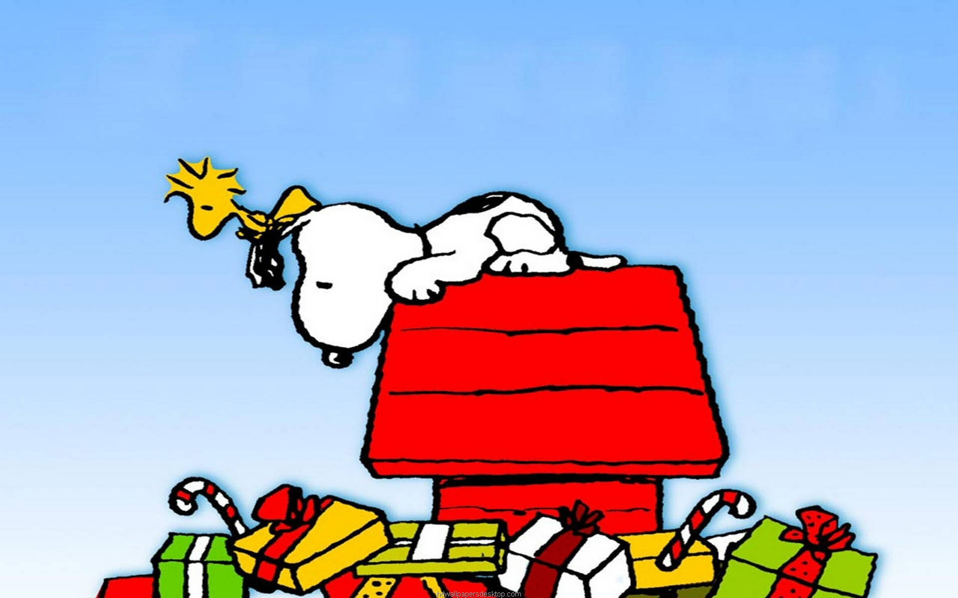 1920x1200 Download Snoopy Christmas Gifts Wallpaper