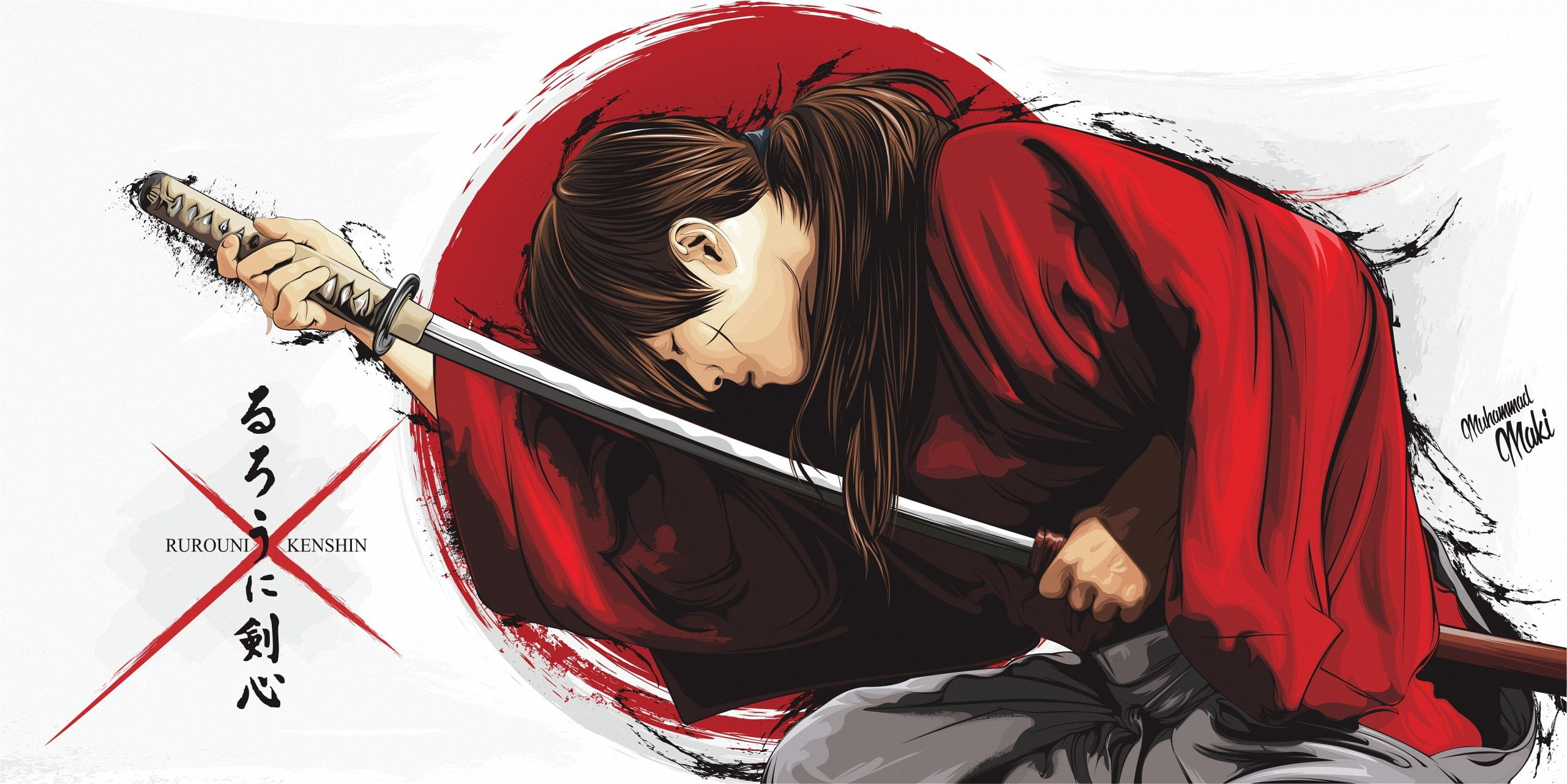 2560x1281 Anime Rurouni Kenshin Kenshin Himura #2K #wallpaper #hdwallpaper #desktop | Anime, Rurouni kenshin, Samurai wallpaper