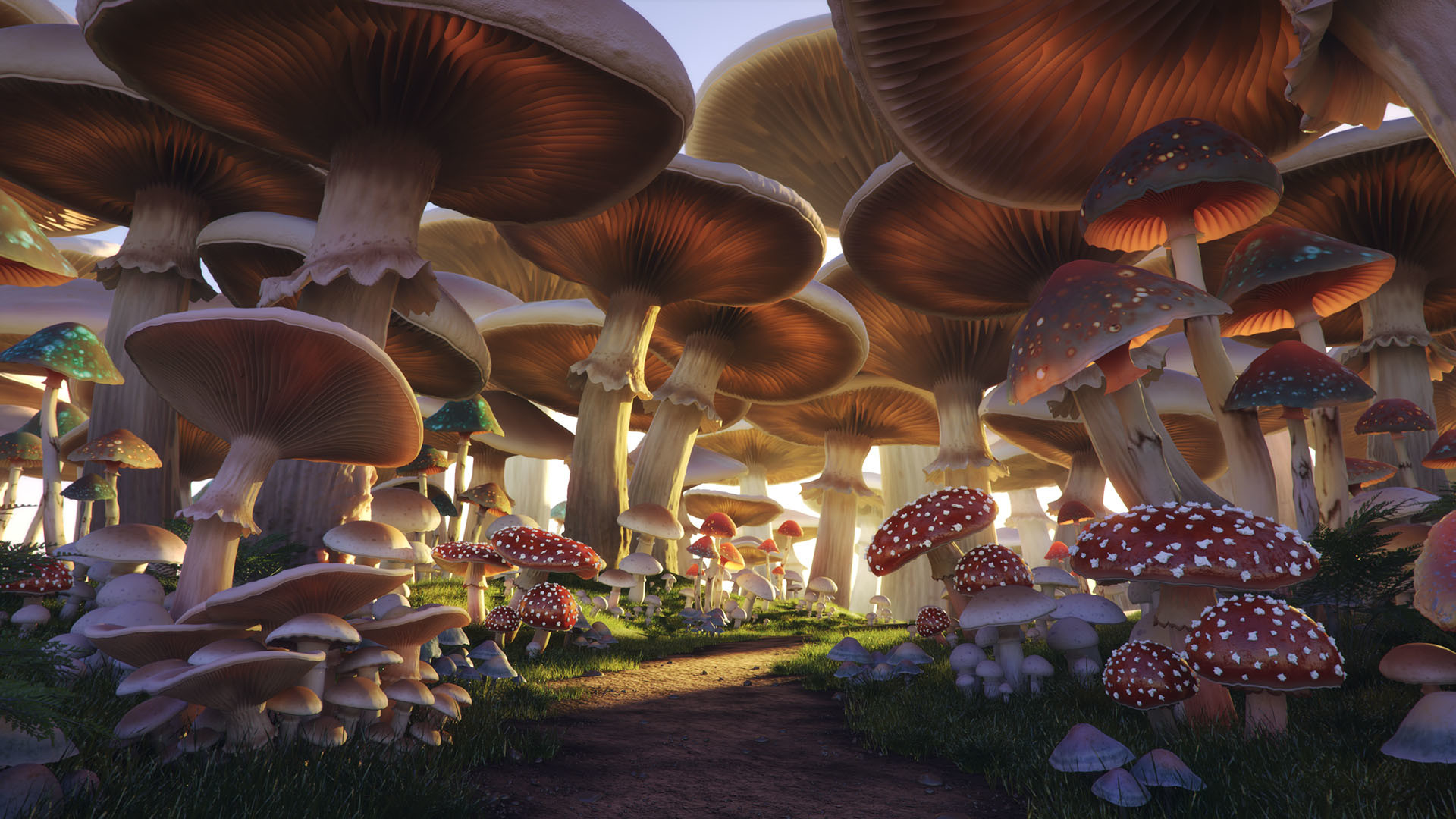 1920x1080 ArtStation Mushroom Forest
