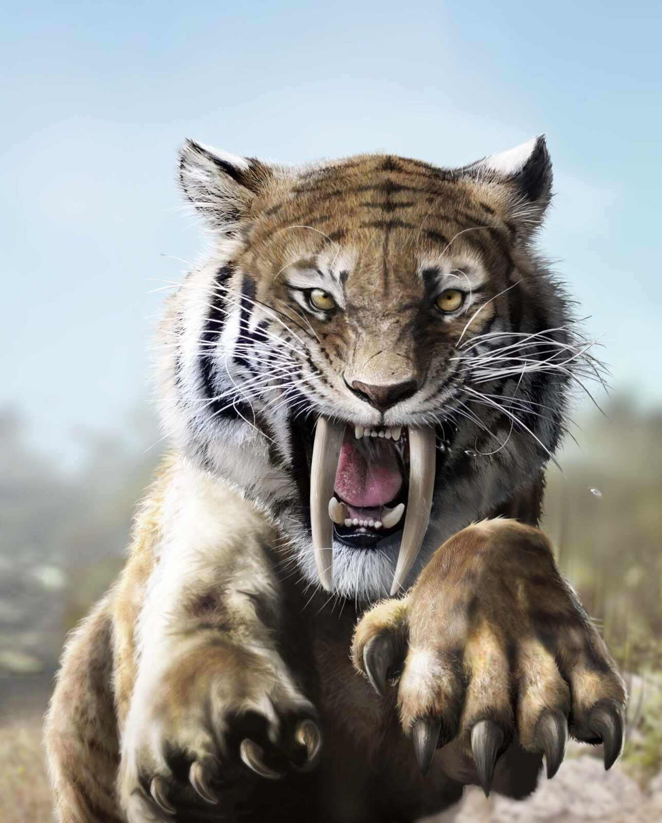 Saber Tooth Tiger Wallpapers And Backgrounds 4K, HD, Dual Screen